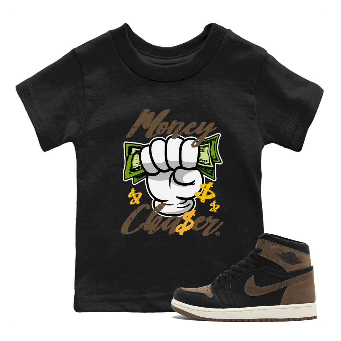 Money Chaser snkmatch Tee Kids - Air Jordan 1 Palomino