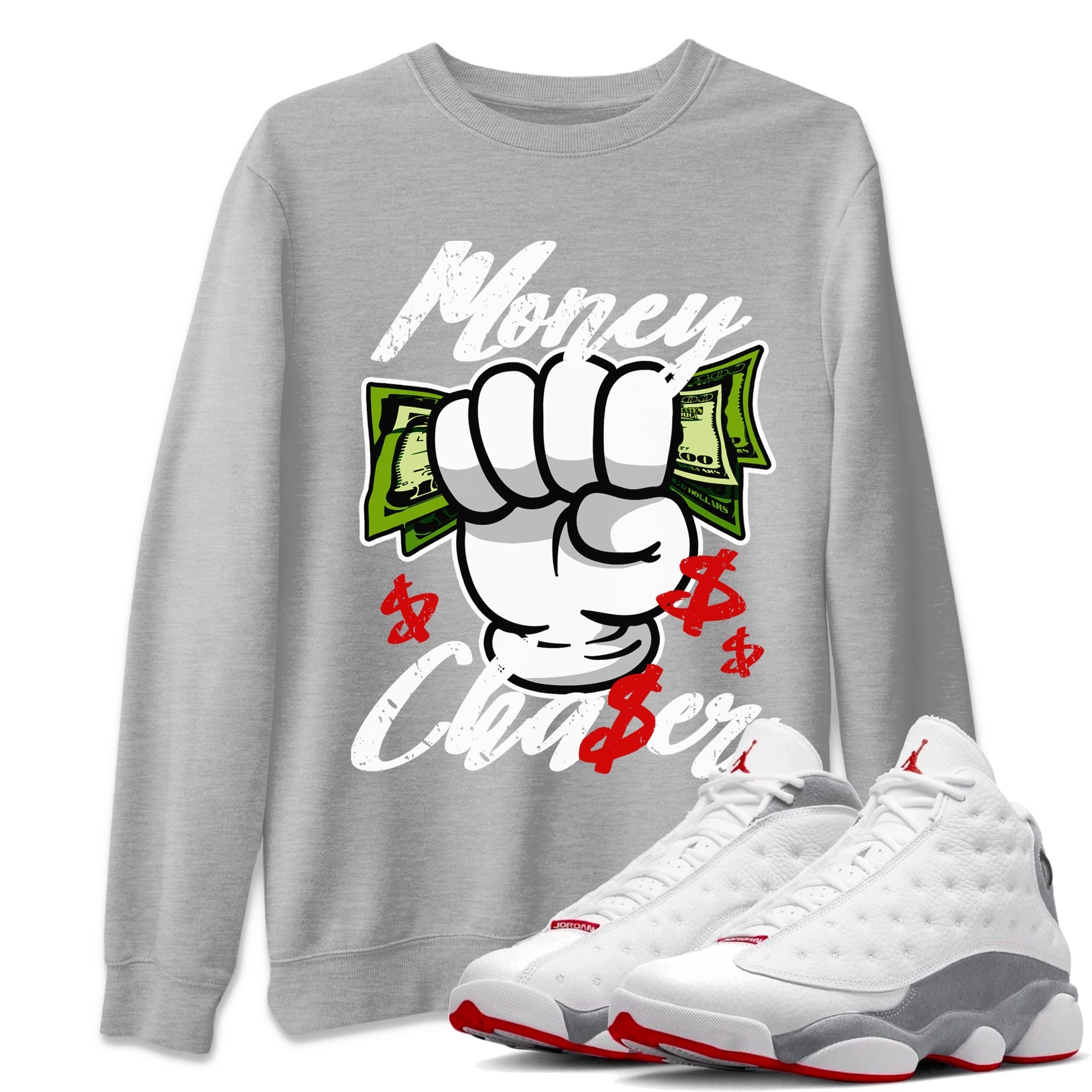 Money Chaser Unisex Tops - Air Jordan 13 Wolf Grey