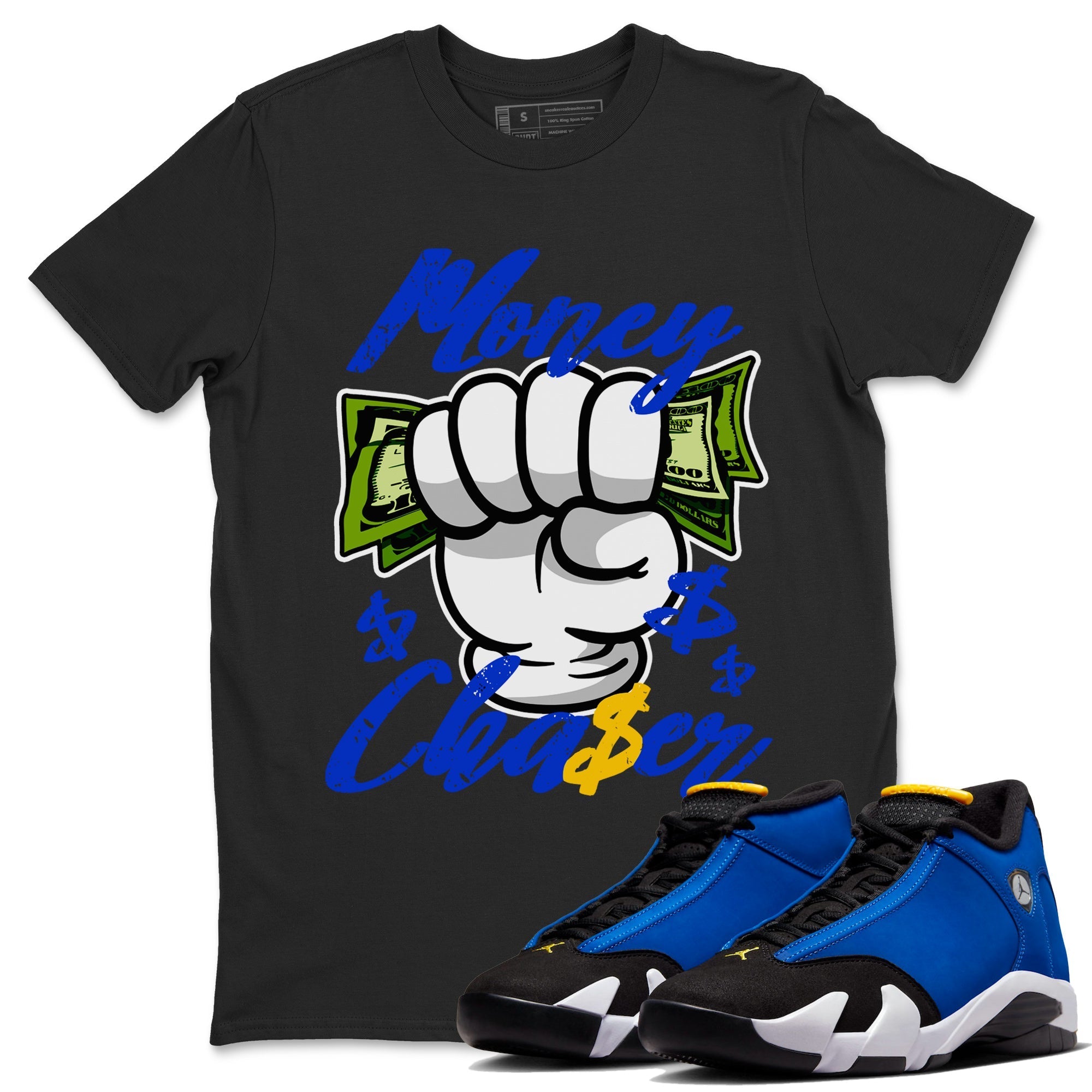 Money Chaser Unisex Tops - Air Jordan 14 Laney