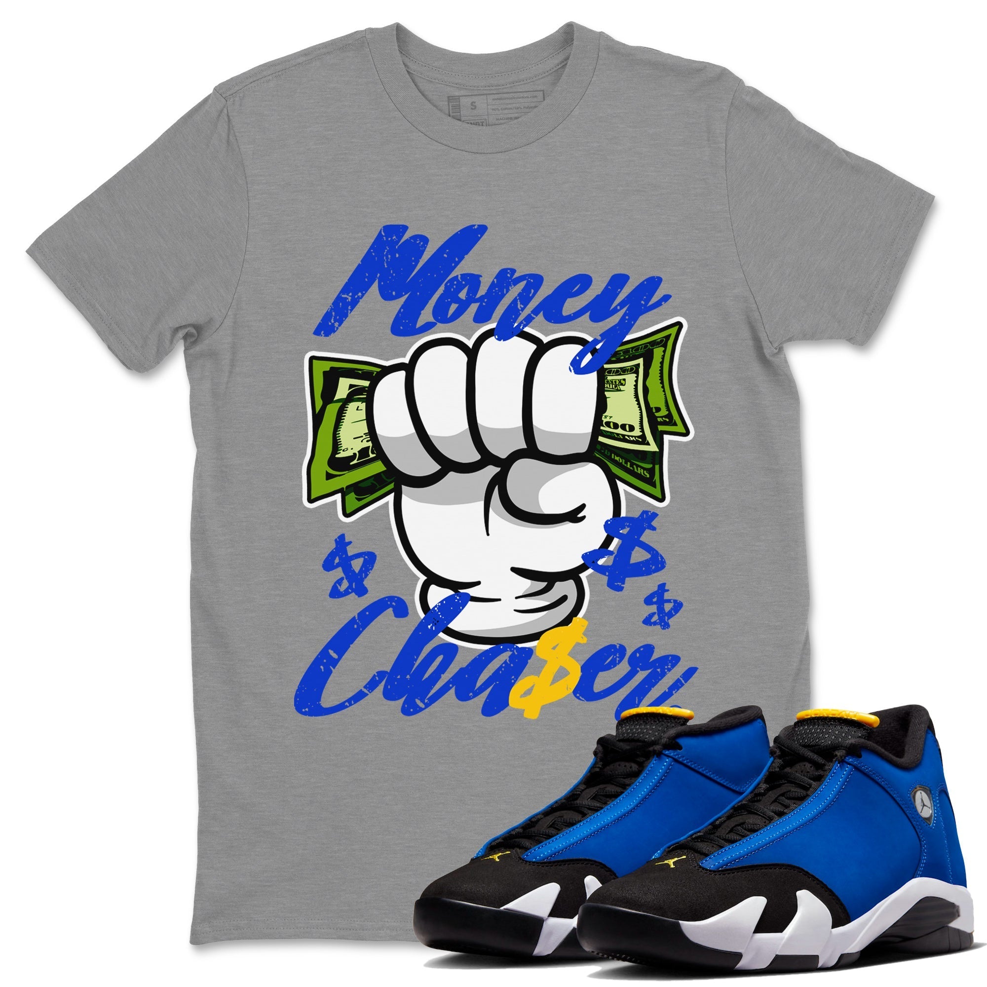 Money Chaser Unisex Tops - Air Jordan 14 Laney