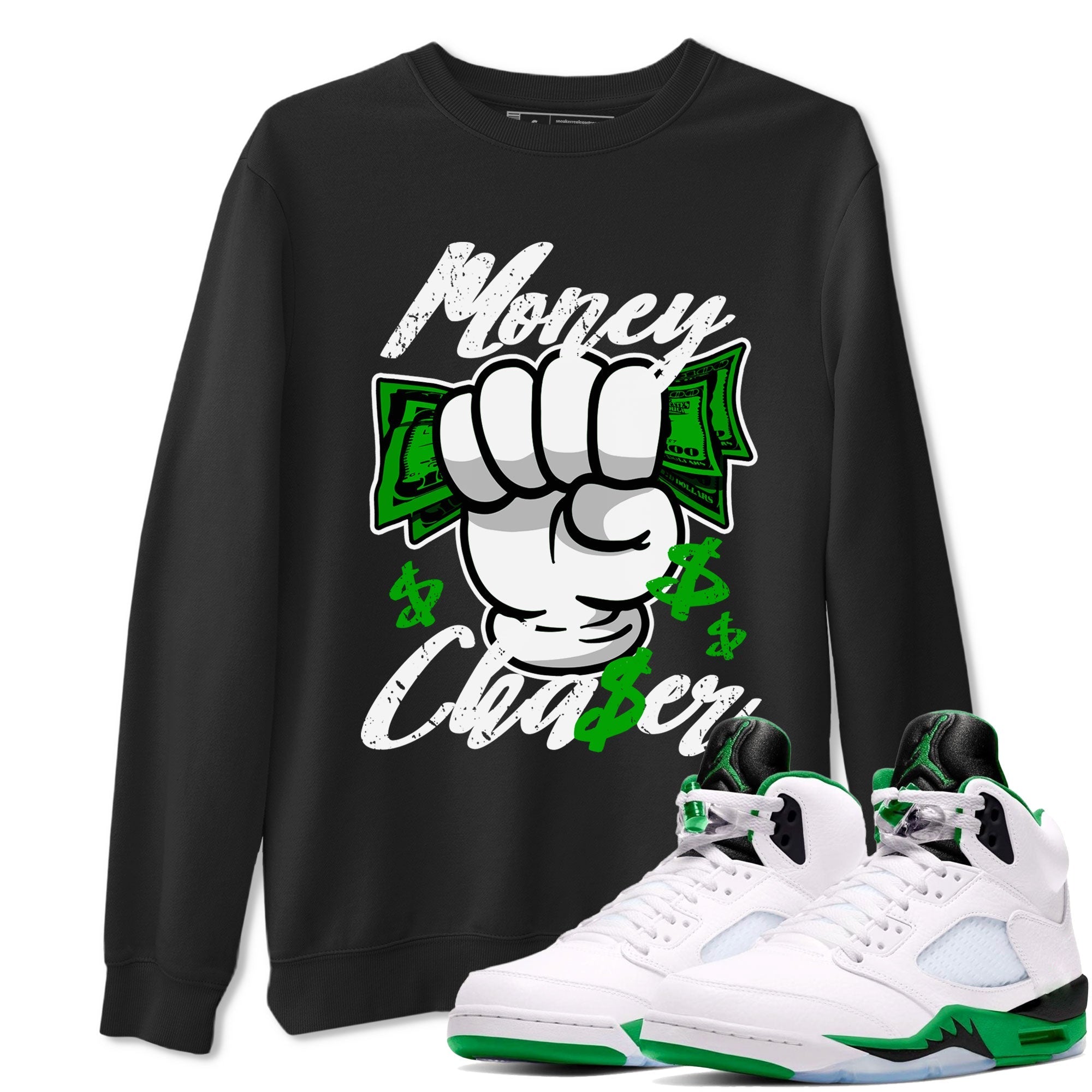 Money Chaser snkmatch Tee - Air Jordan 5 Lucky Green