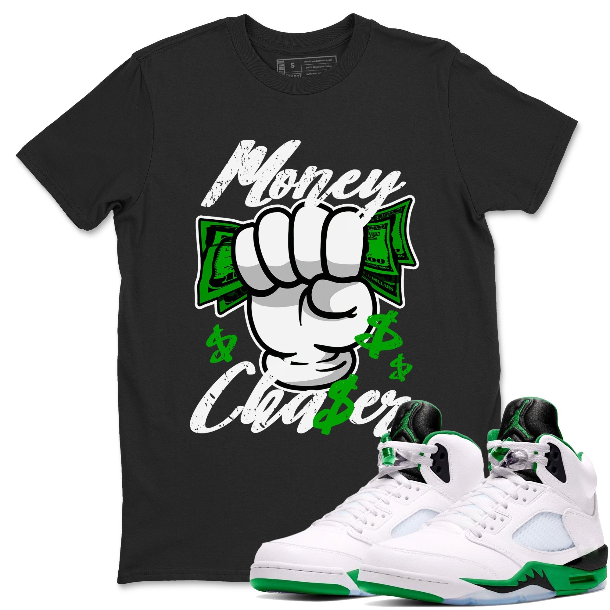 Money Chaser snkmatch Tee - Air Jordan 5 Lucky Green