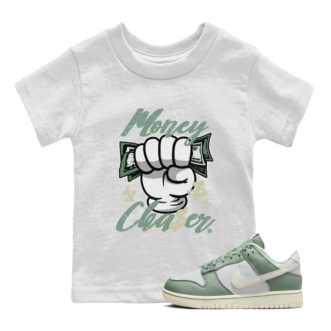 Money Chaser Kids Tops - Dunk Mica Green