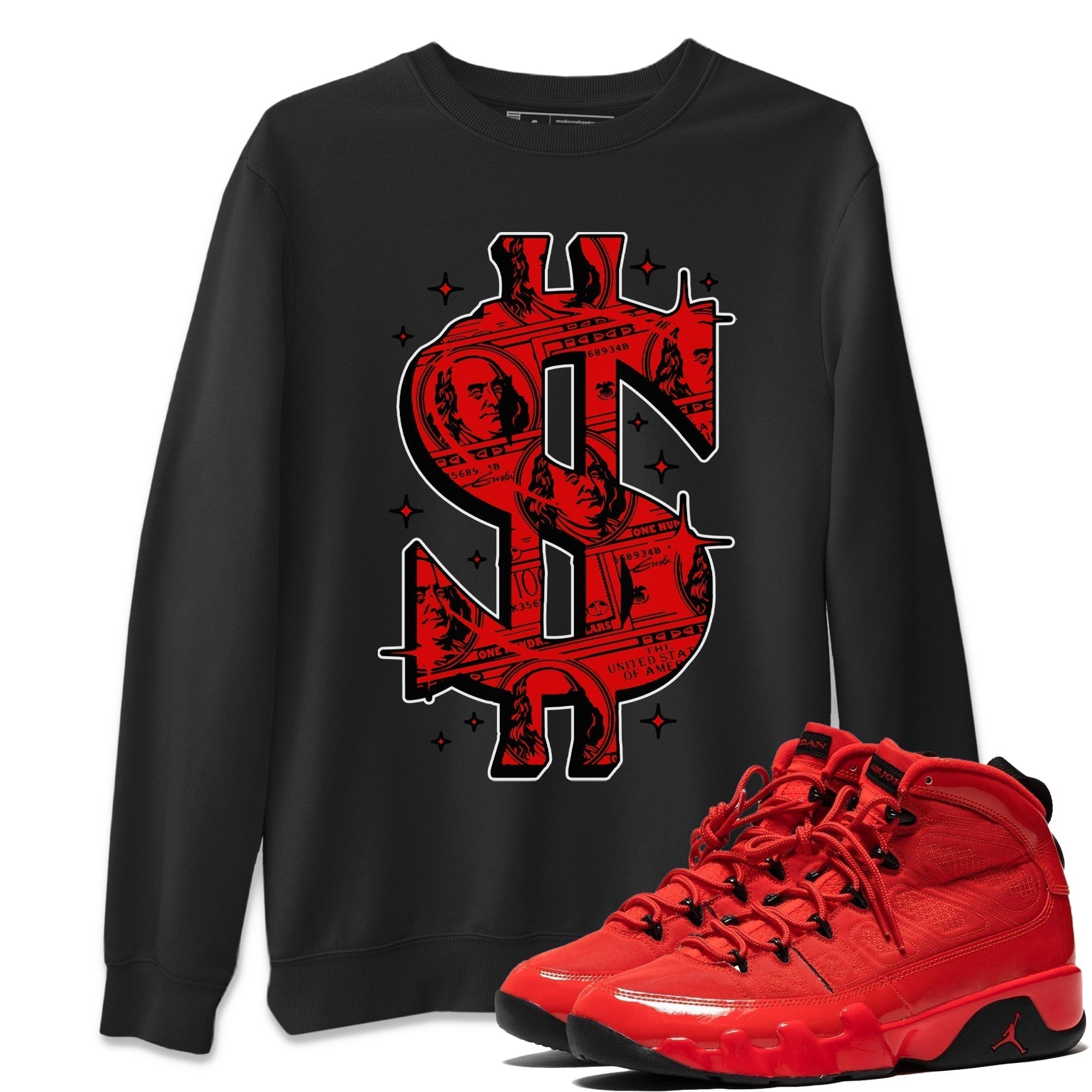 Money Dollar Unisex Tops - Air Jordan 9 Chile Red