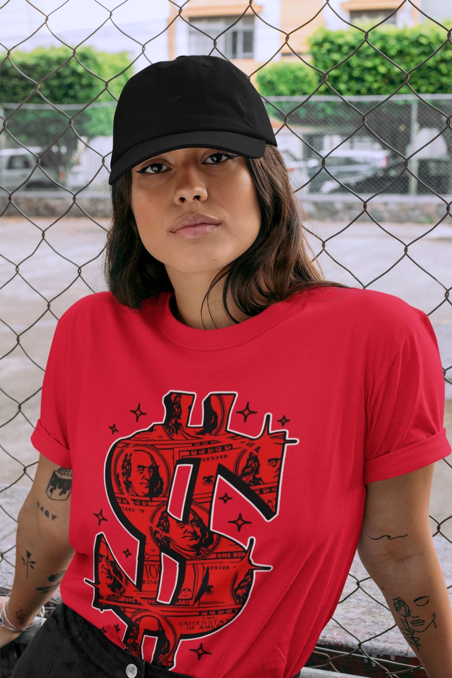 Money Dollar Unisex Tops - Air Jordan 9 Chile Red