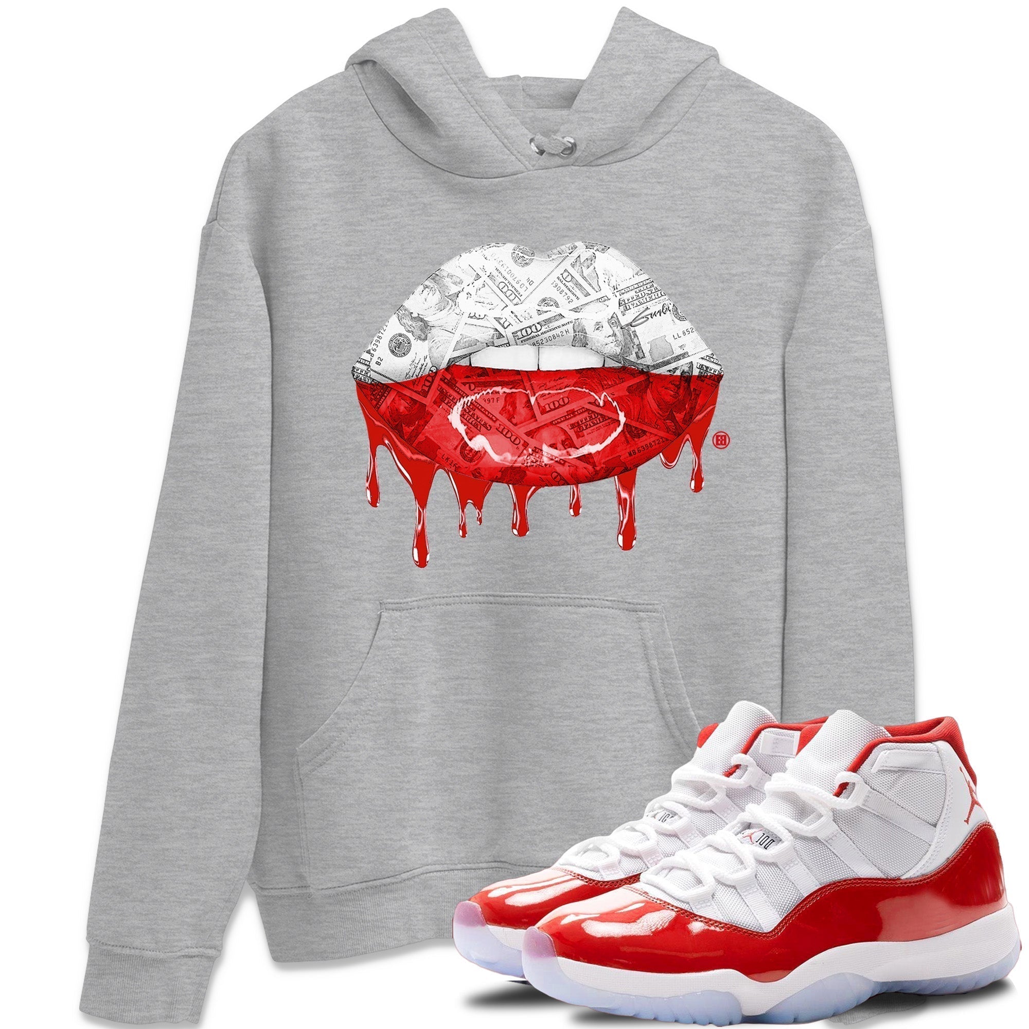 Money Lips Unisex Tops - Air Jordan 11 Cherry