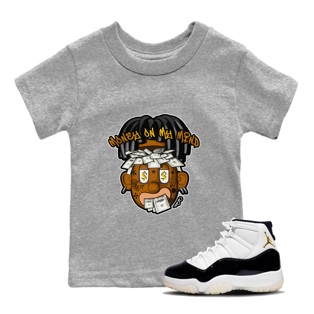 Money On My Mind snkmatch Tee Kids - Air Jordan 11 Gratitude
