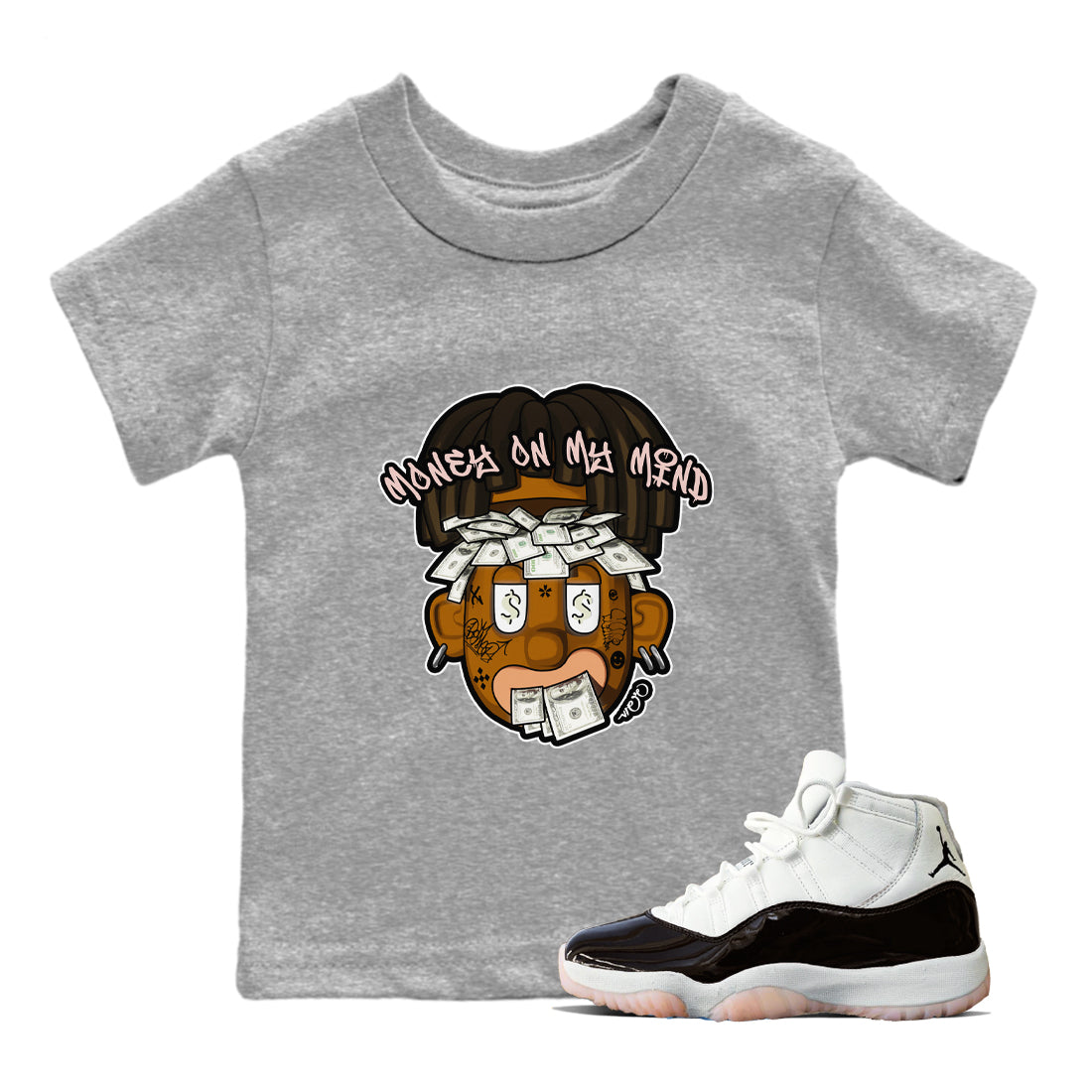 Money On My Mind snkmatch Tee Kids - Air Jordan 11 Neapolitan
