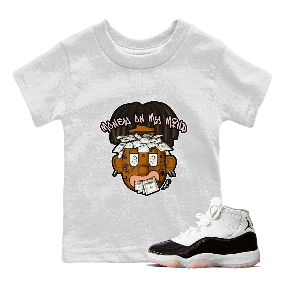 Money On My Mind snkmatch Tee Kids - Air Jordan 11 Neapolitan