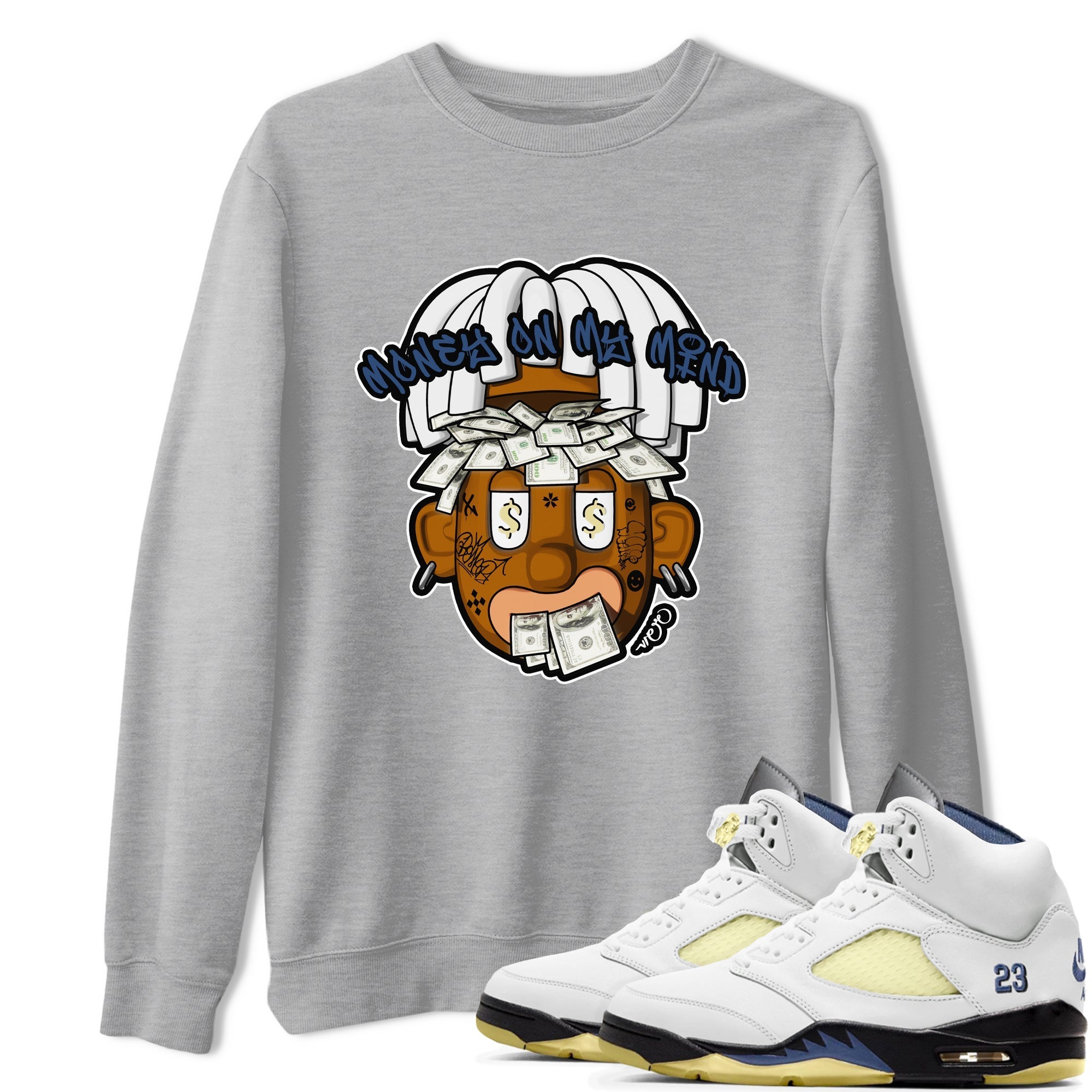 Money On My Mind snkmatch Tee - Air Jordan 5 A Ma Maniere x Photon Dust