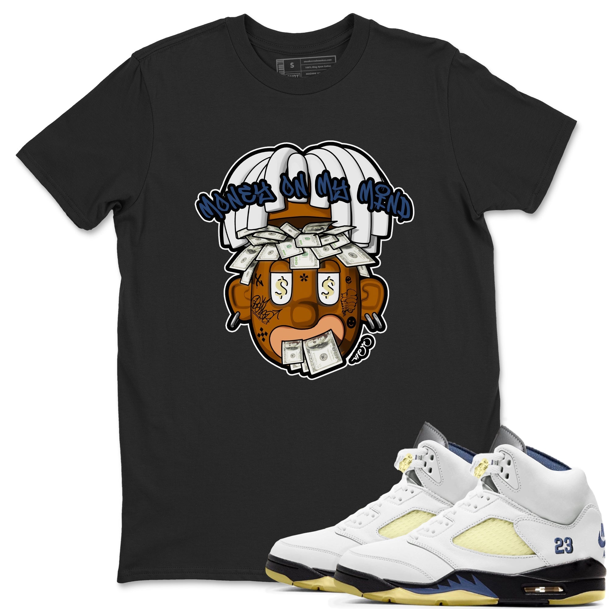 Money On My Mind snkmatch Tee - Air Jordan 5 A Ma Maniere x Photon Dust
