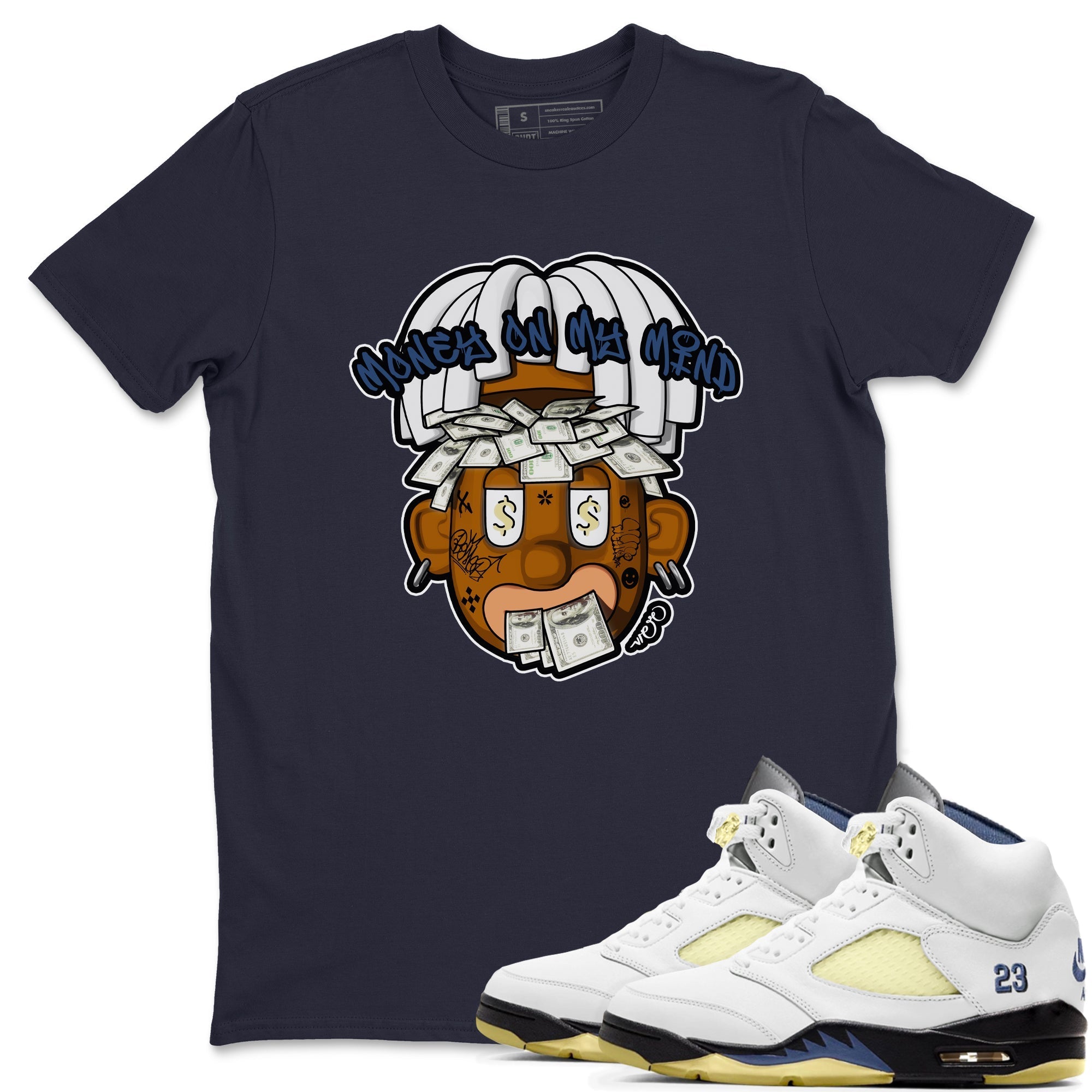 Money On My Mind snkmatch Tee - Air Jordan 5 A Ma Maniere x Photon Dust