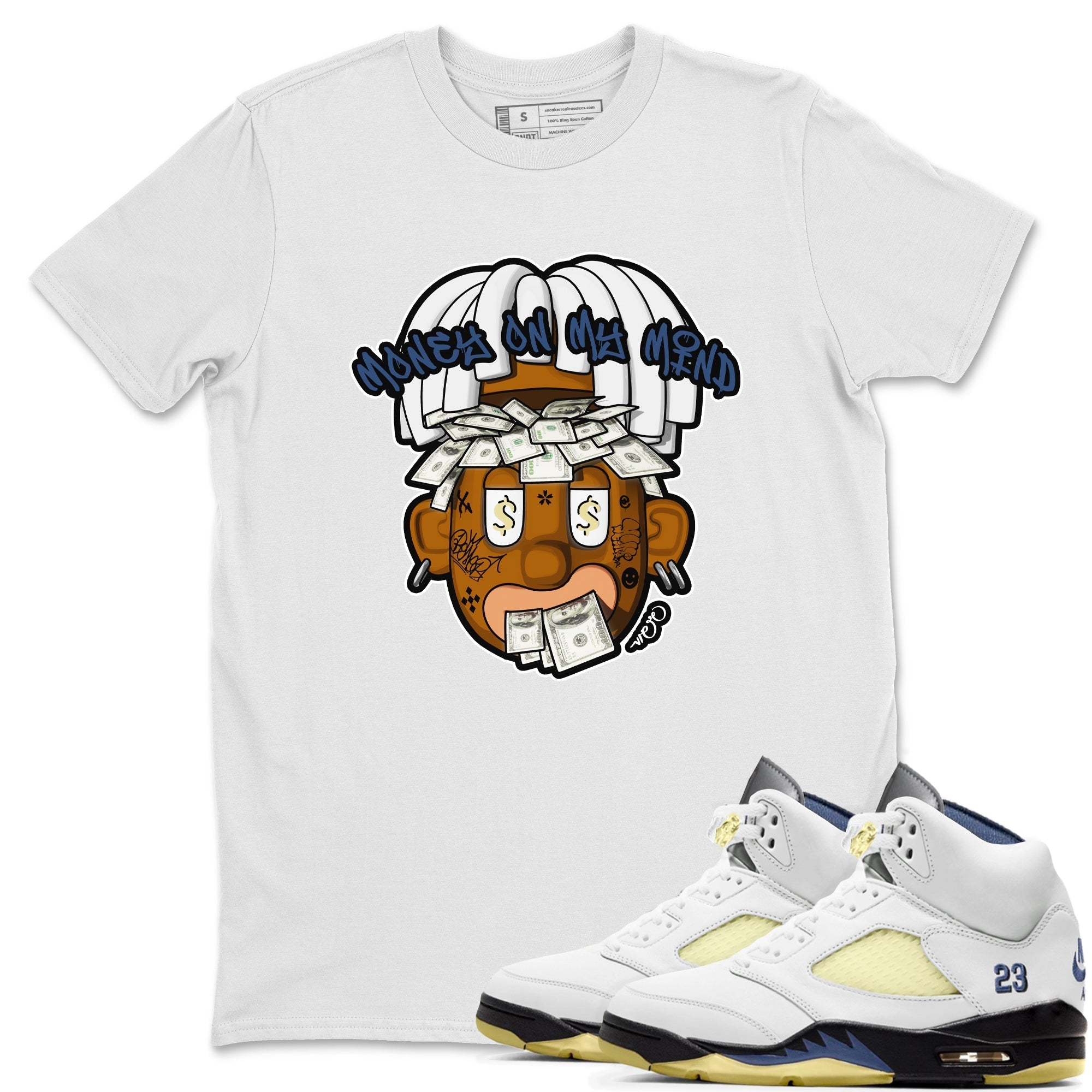 Money On My Mind snkmatch Tee - Air Jordan 5 A Ma Maniere x Photon Dust