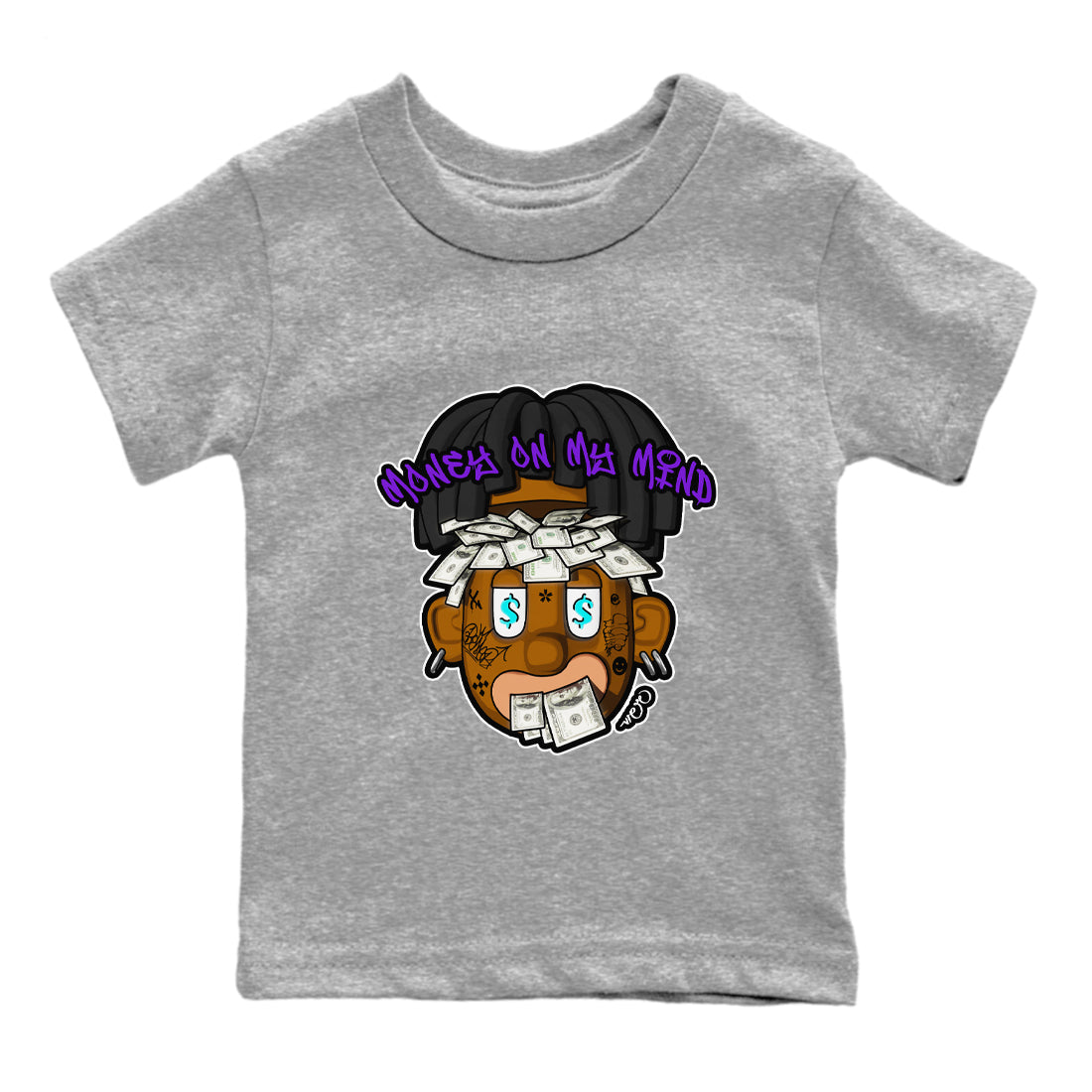Money On My Mind snkmatch Tee Kids - Air Jordan 6 Aqua
