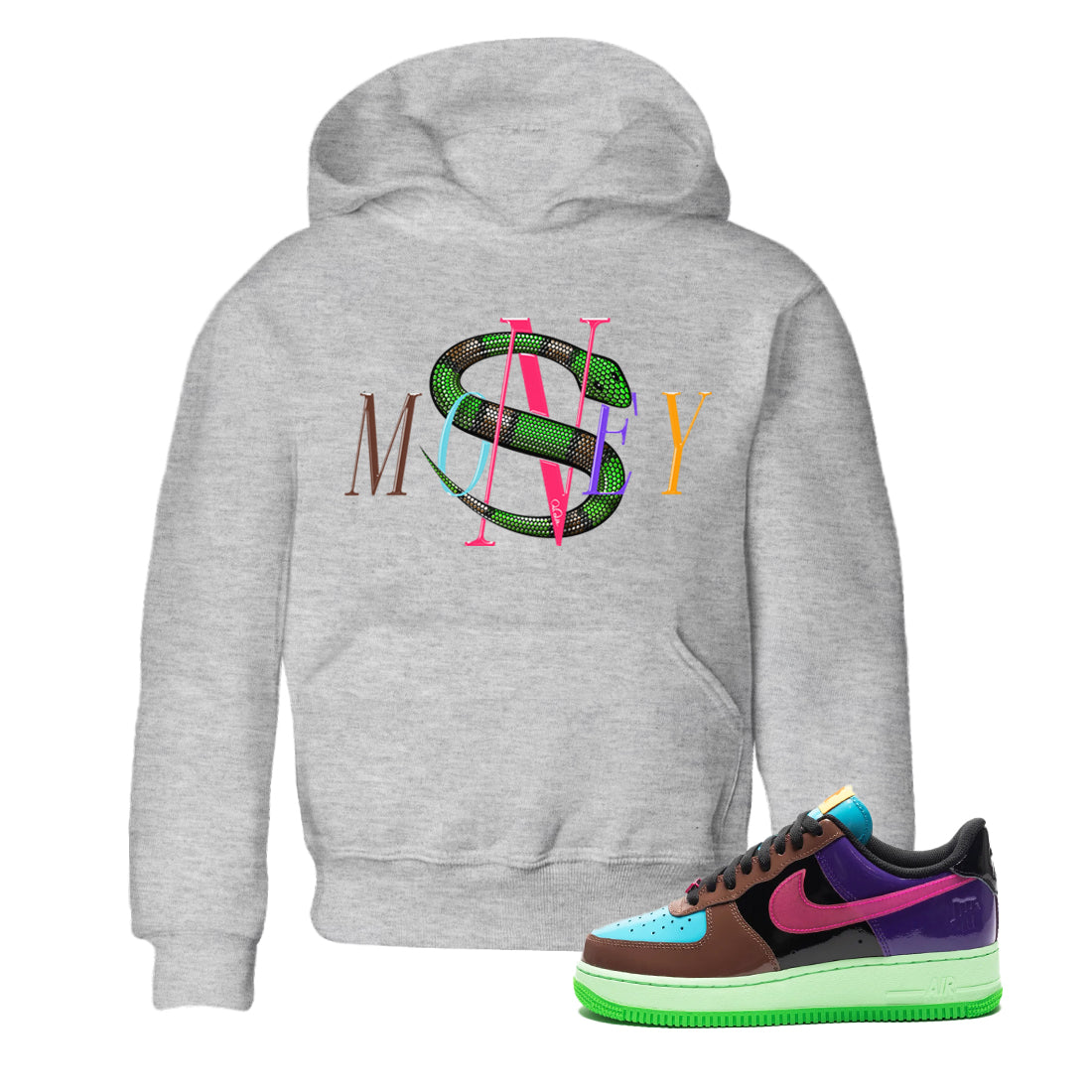 Money Snake Kids Tops - Air Force 1 Undefeated Fauna Brown