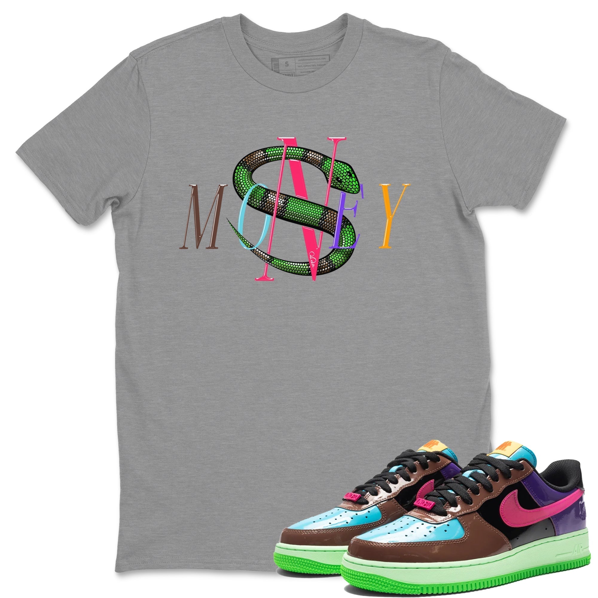 Money Snake Unisex Tops - Air Force 1 Undefeated Fauna Brown