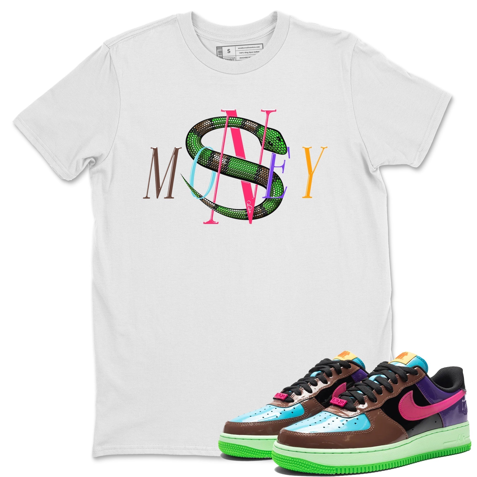 Money Snake Unisex Tops - Air Force 1 Undefeated Fauna Brown