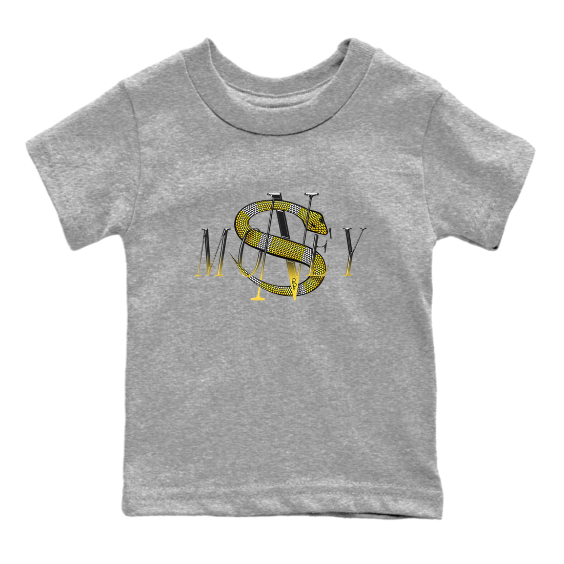 Money Snake snkmatch Tees Kids - Air Jordan 1 Yellow Ochre
