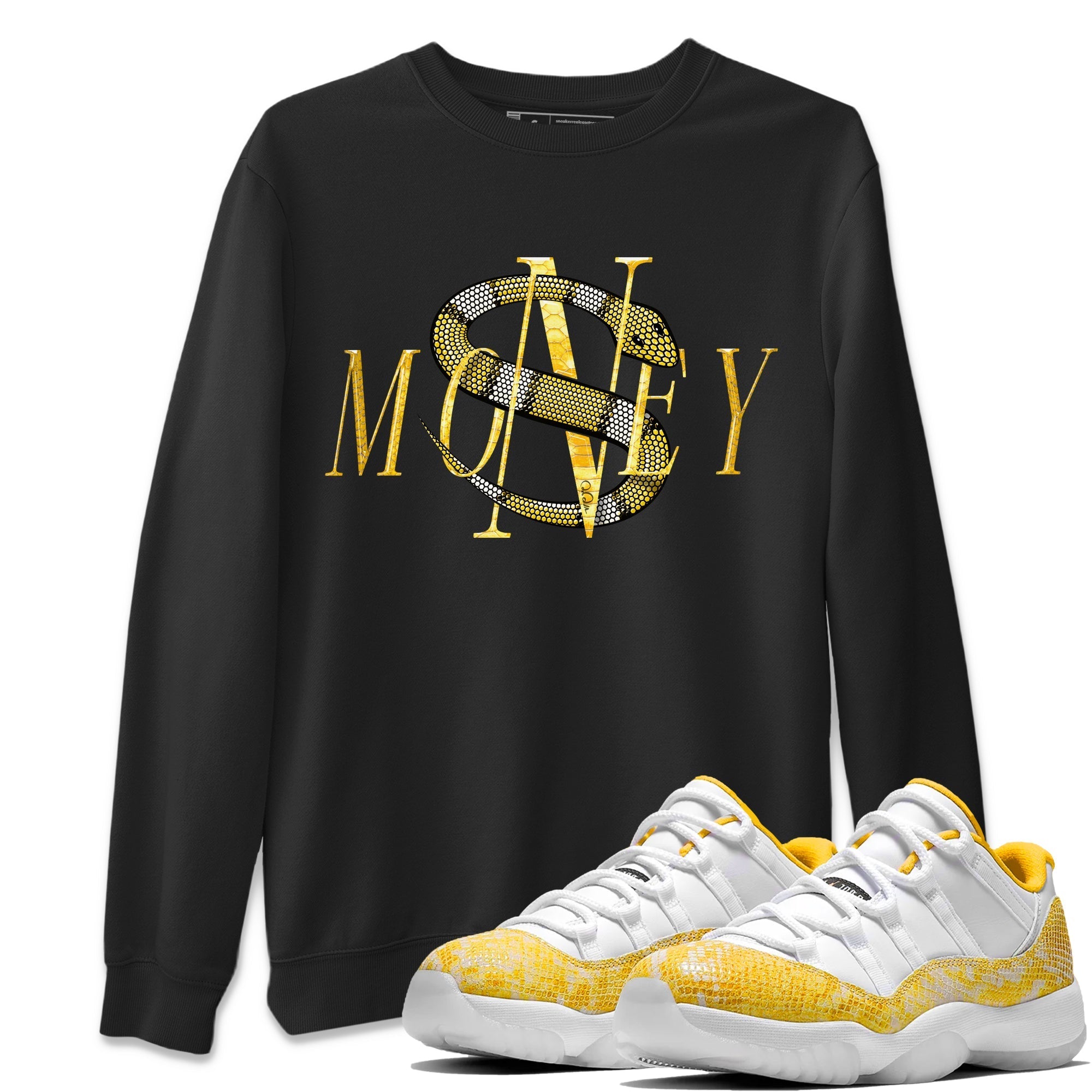 Money Snake Unisex Tops - Air Jordan 11 Yellow Python