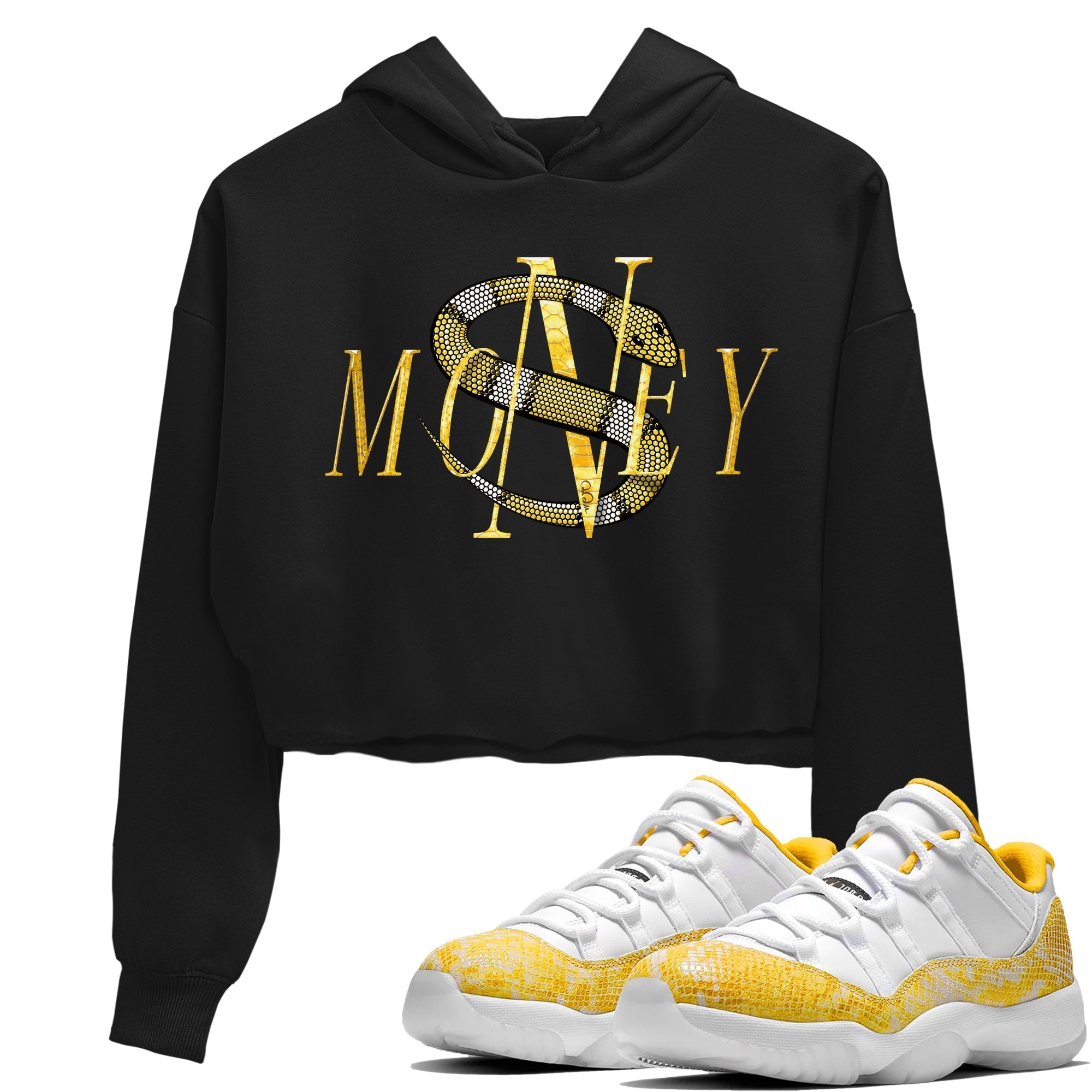 Money Snake Women's Tops - Air Jordan 11 Yellow Python