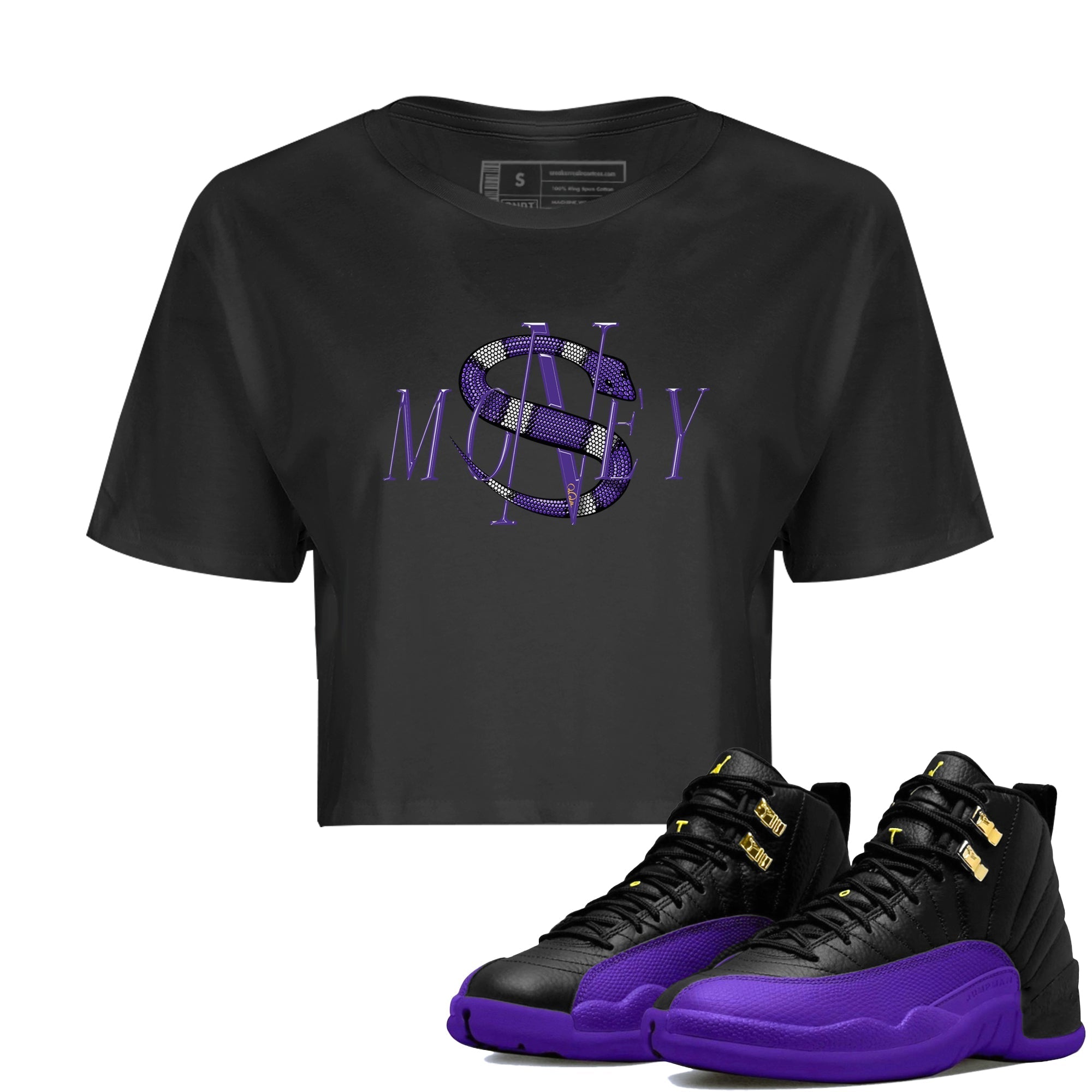 Money Snake Women's Tops - Air Jordan 12 Field Purple
