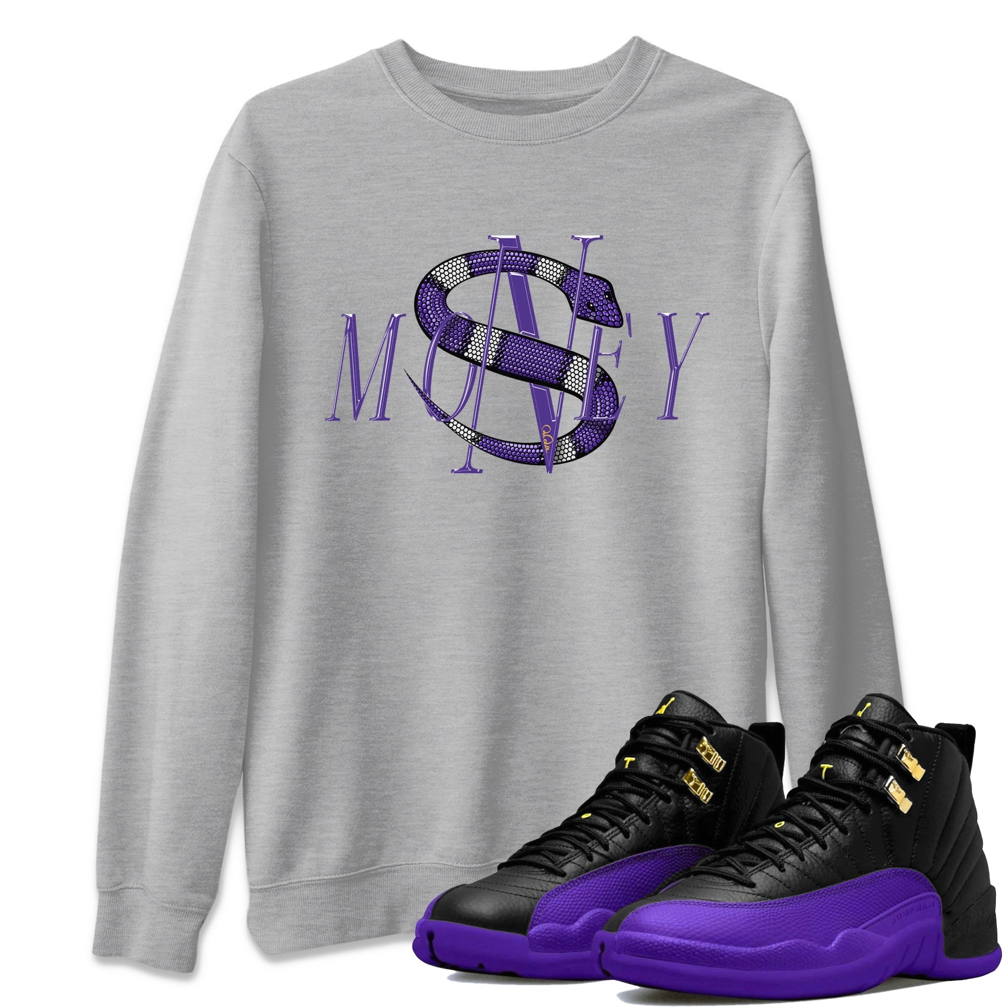 Money Snake Unisex Tops - Air Jordan 12 Field Purple