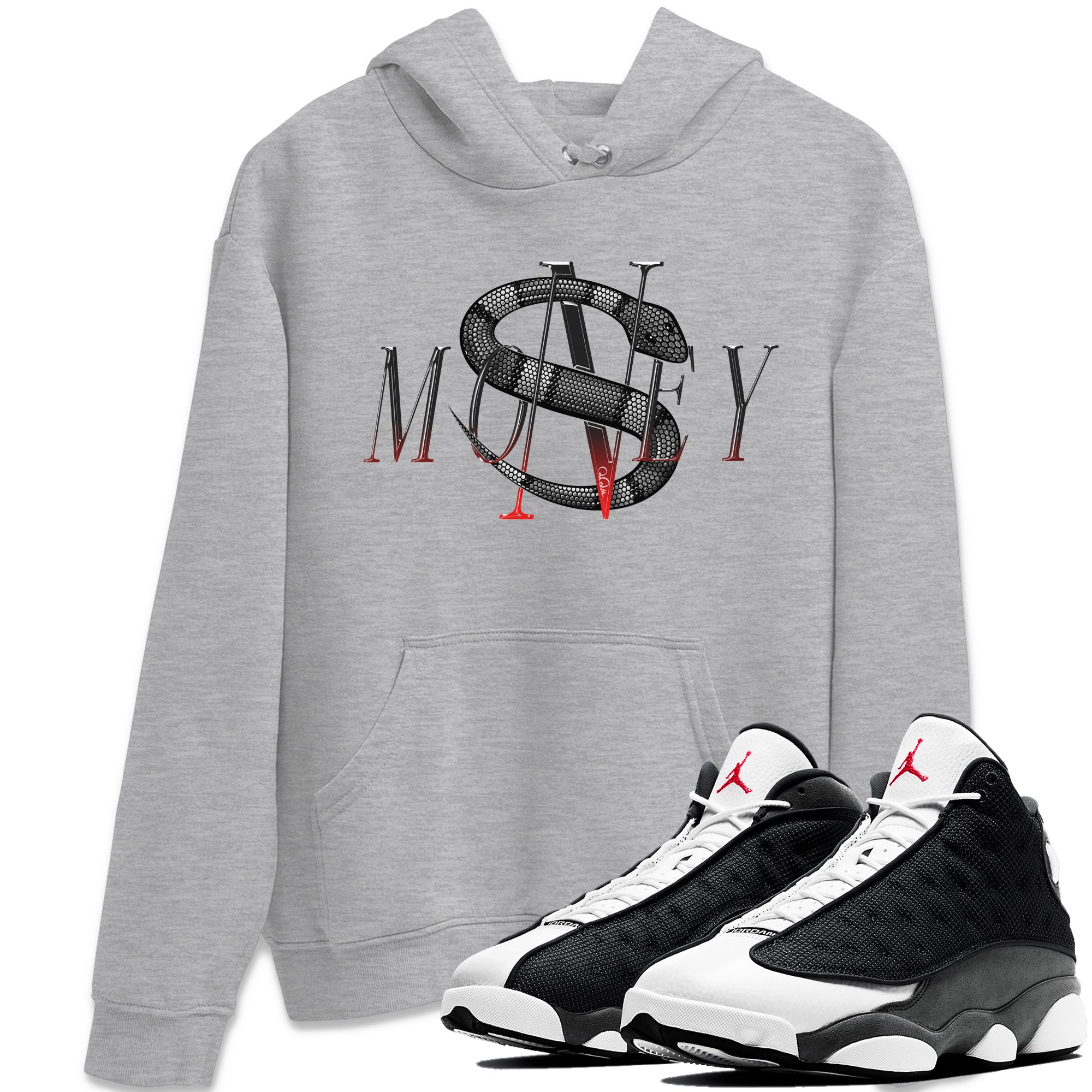 Money Snake Unisex Tops - Air Jordan 13 Black Flint