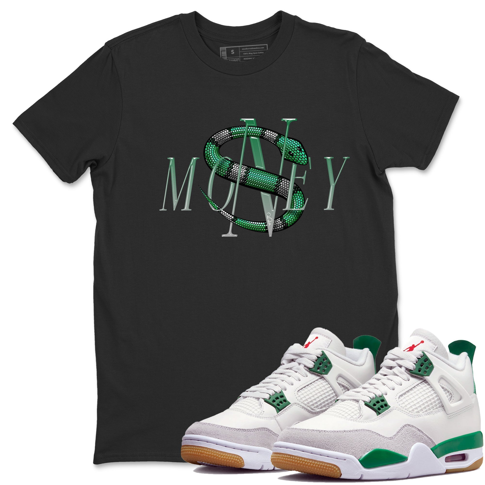 Money Snake Unisex Tops - Air Jordan 4 Pine Green