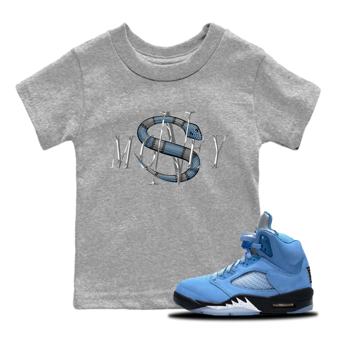 Money Snake Kids Tops - Air Jordan 5 UNC