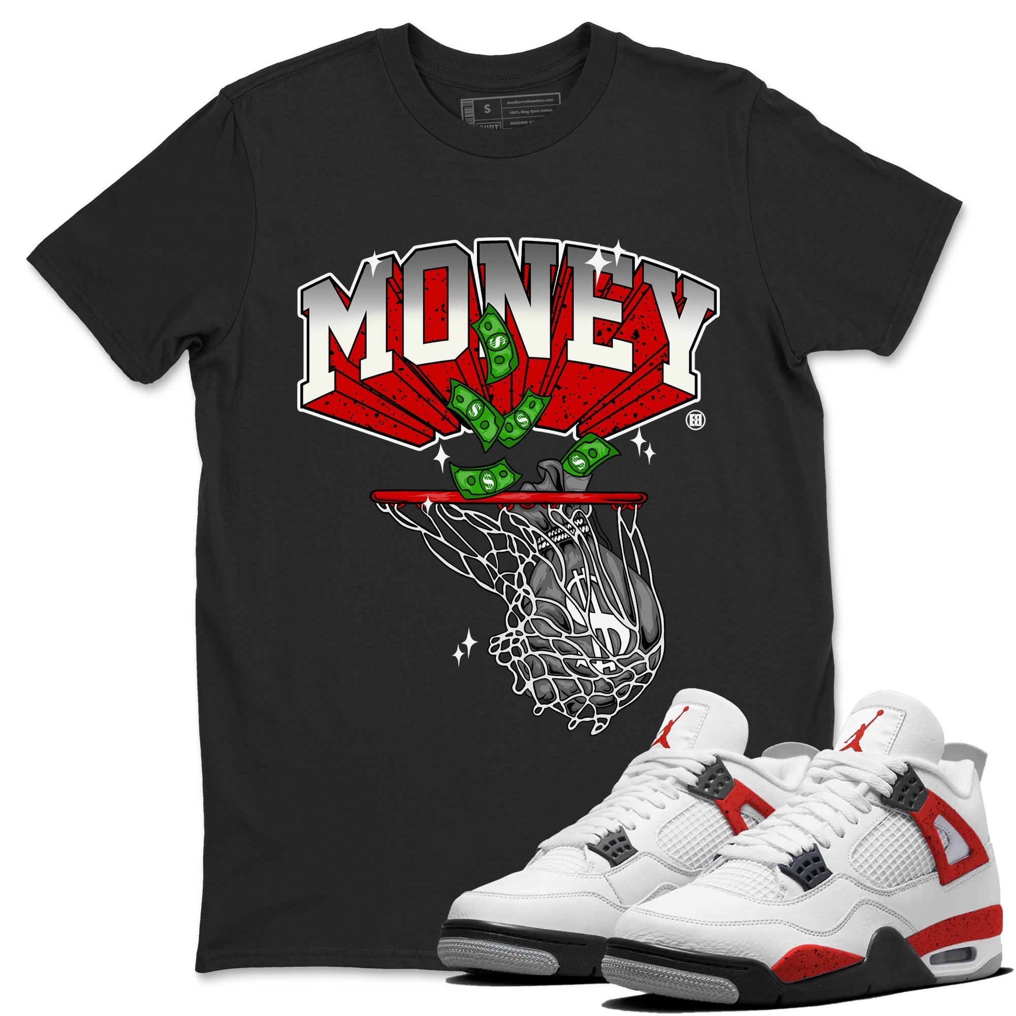Money Swish Unisex Tops - Air Jordan 4 Red Cement