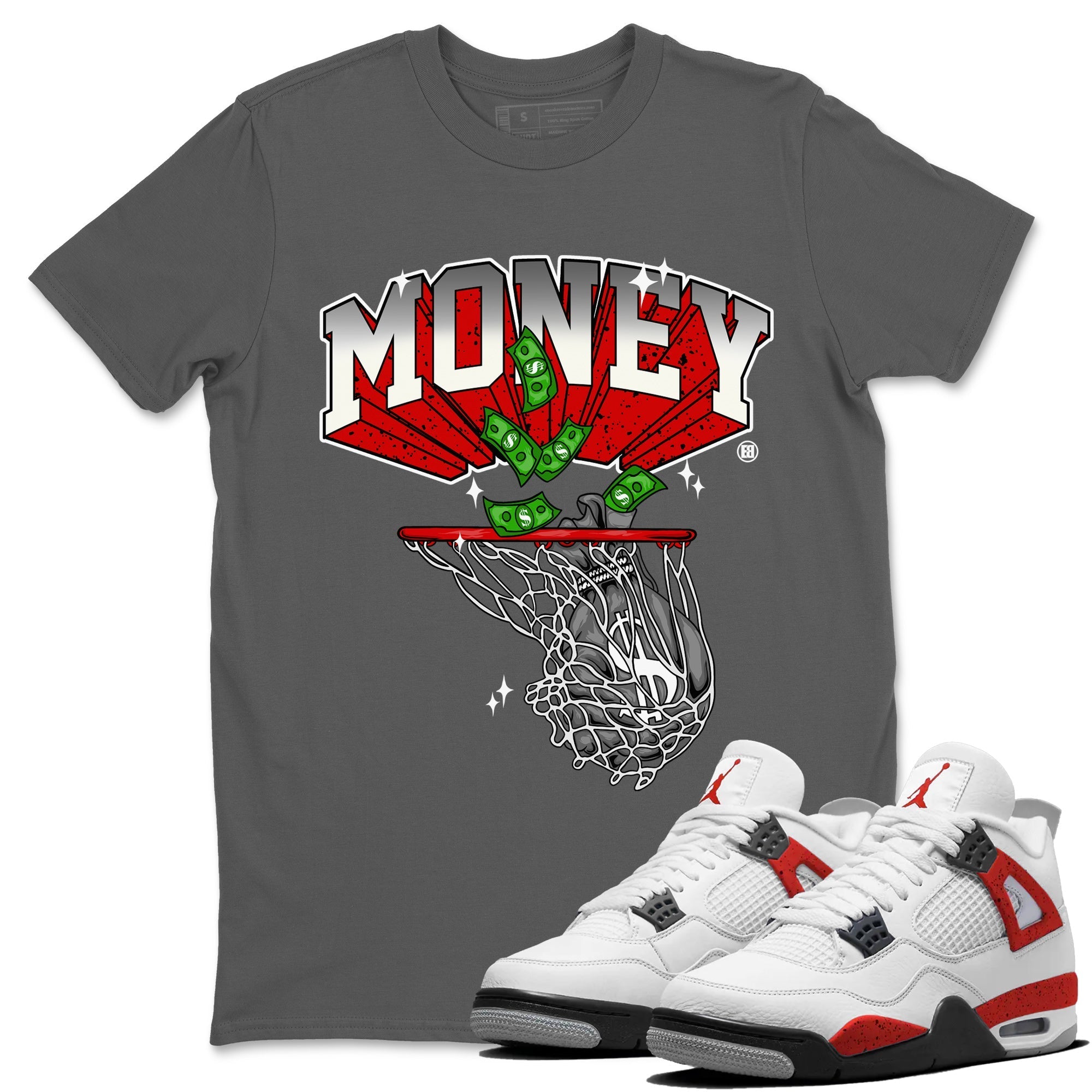 Money Swish Unisex Tops - Air Jordan 4 Red Cement
