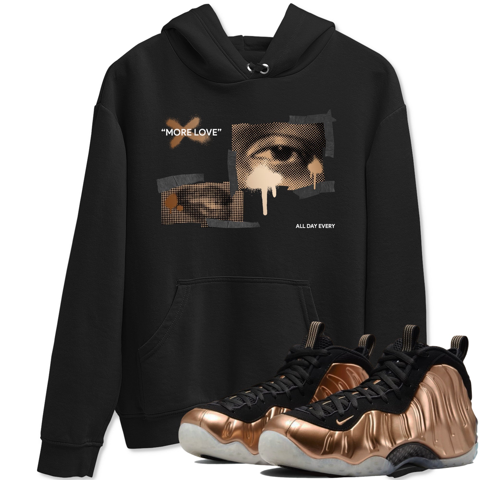 More Love snkmatch Tees - Air Foamposite One Metallic Copper