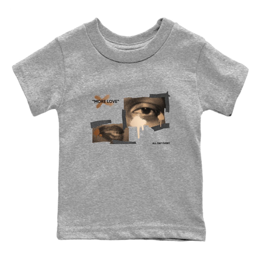 More Love snkmatch Tees Kids - Air Foamposite One Metallic Copper