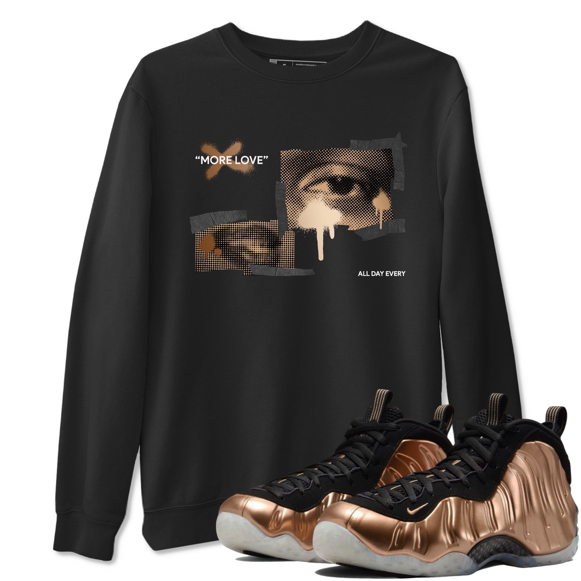 More Love snkmatch Tees - Air Foamposite One Metallic Copper