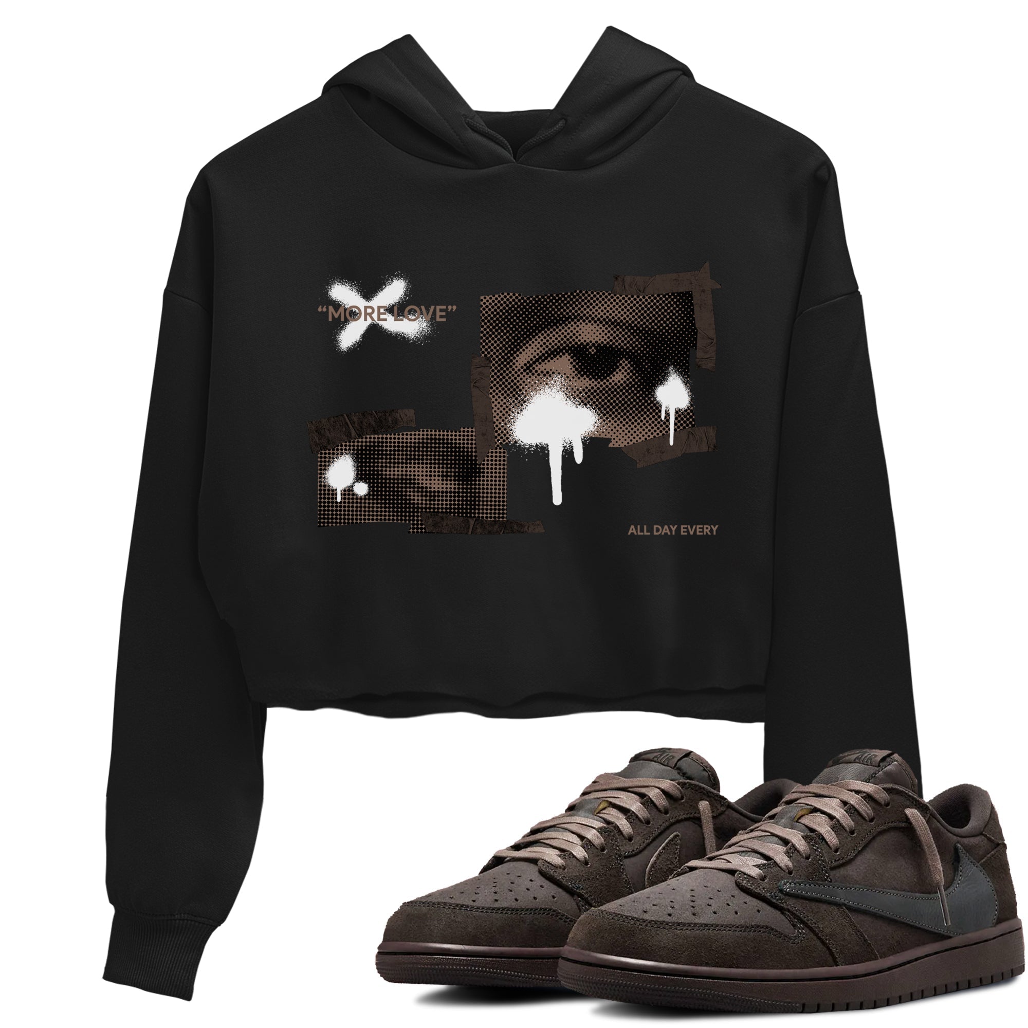More Love snkmatch Women's Top - Air Jordan 1 Travis Scott Velvet Brown