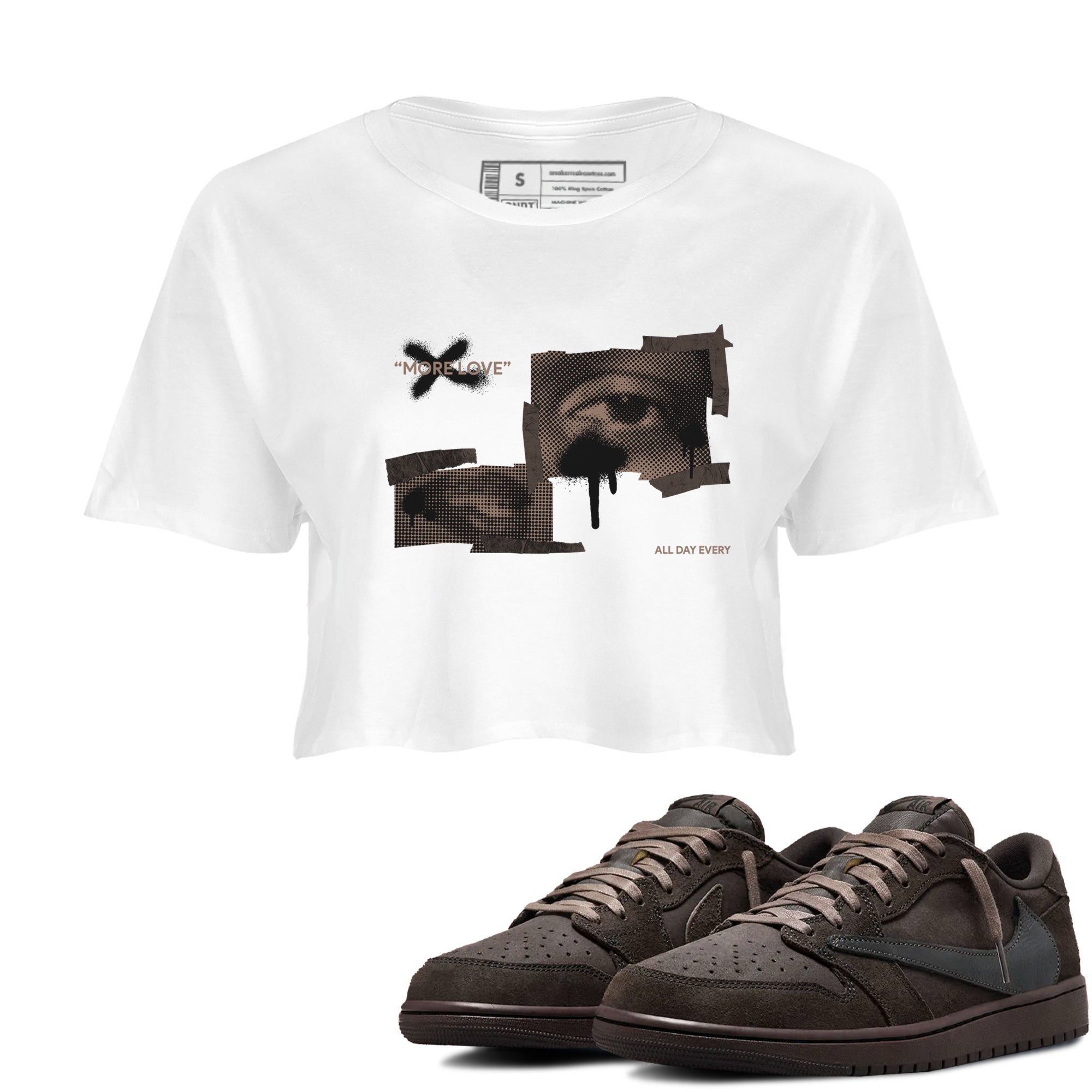More Love snkmatch Women's Top - Air Jordan 1 Travis Scott Velvet Brown