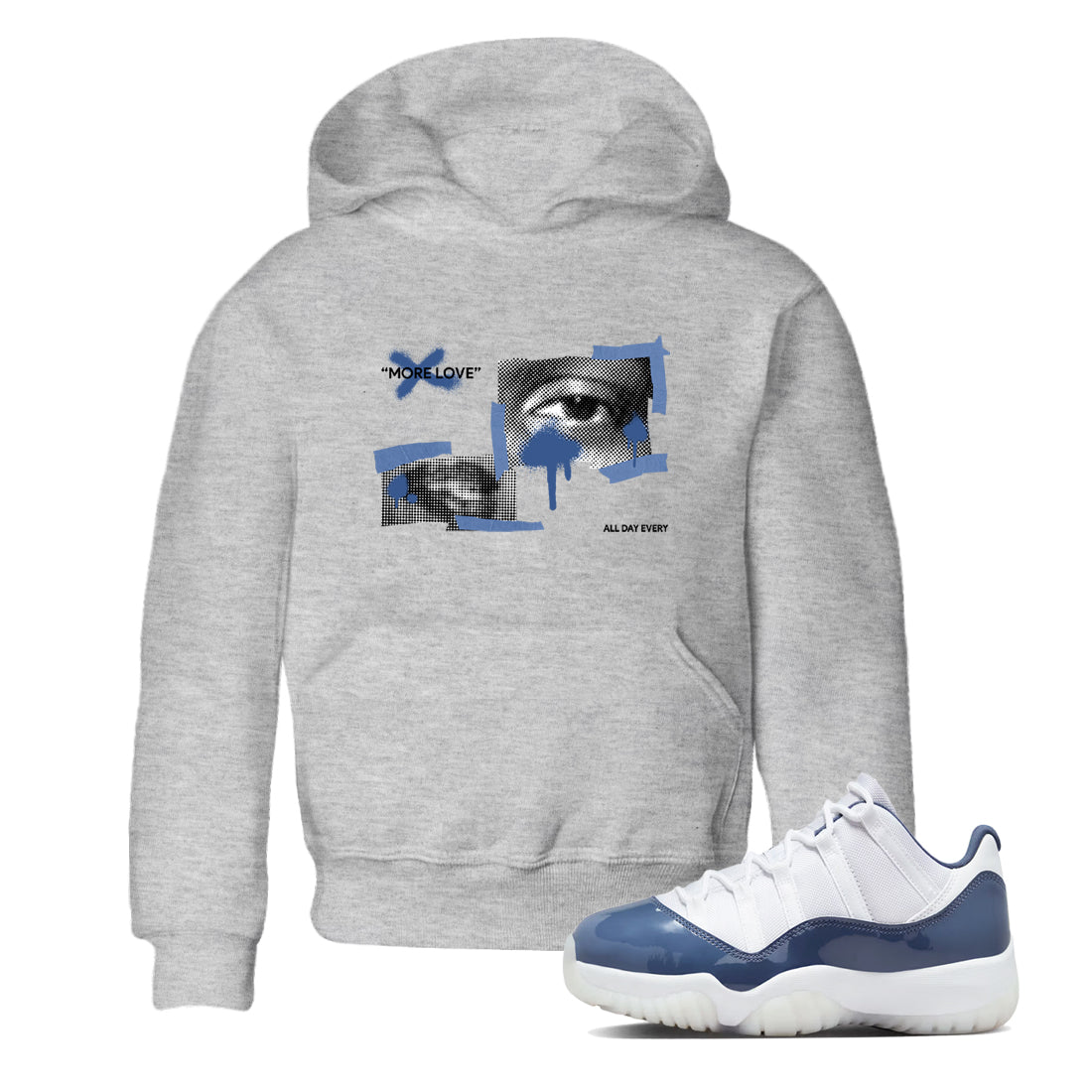 More Love snkmatch Tees Kids - Air Jordan 11 Diffused Blue