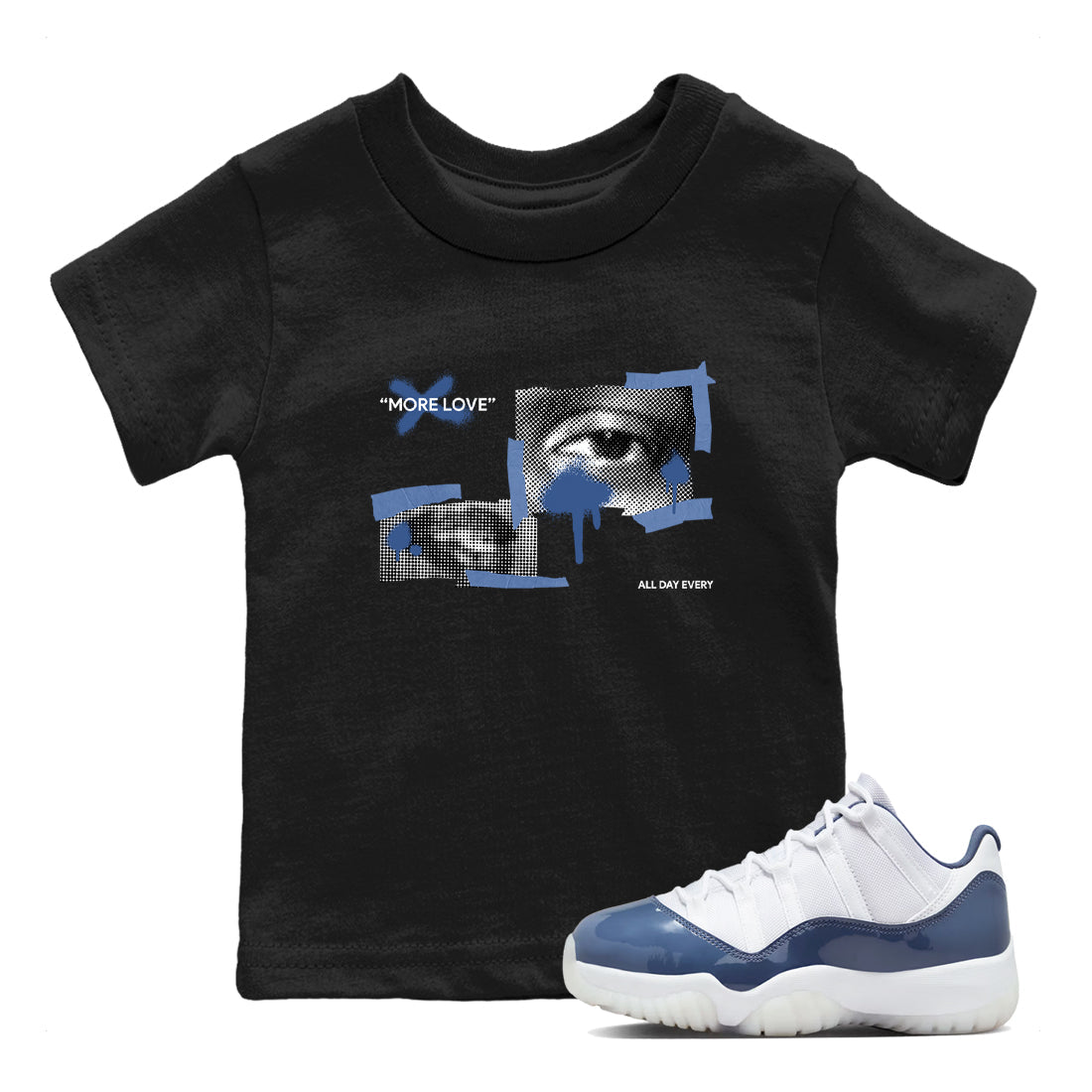 More Love snkmatch Tees Kids - Air Jordan 11 Diffused Blue