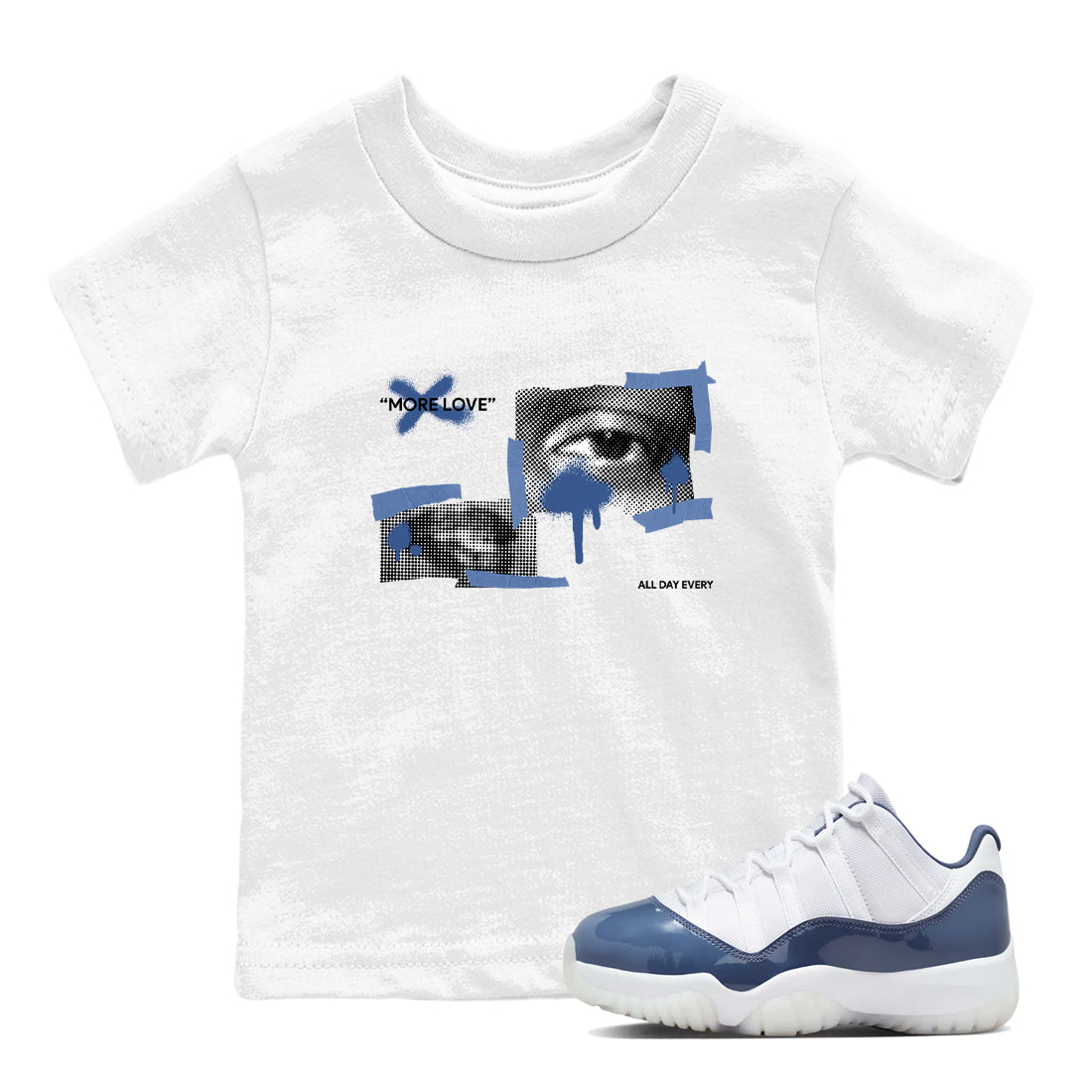 More Love snkmatch Tees Kids - Air Jordan 11 Diffused Blue