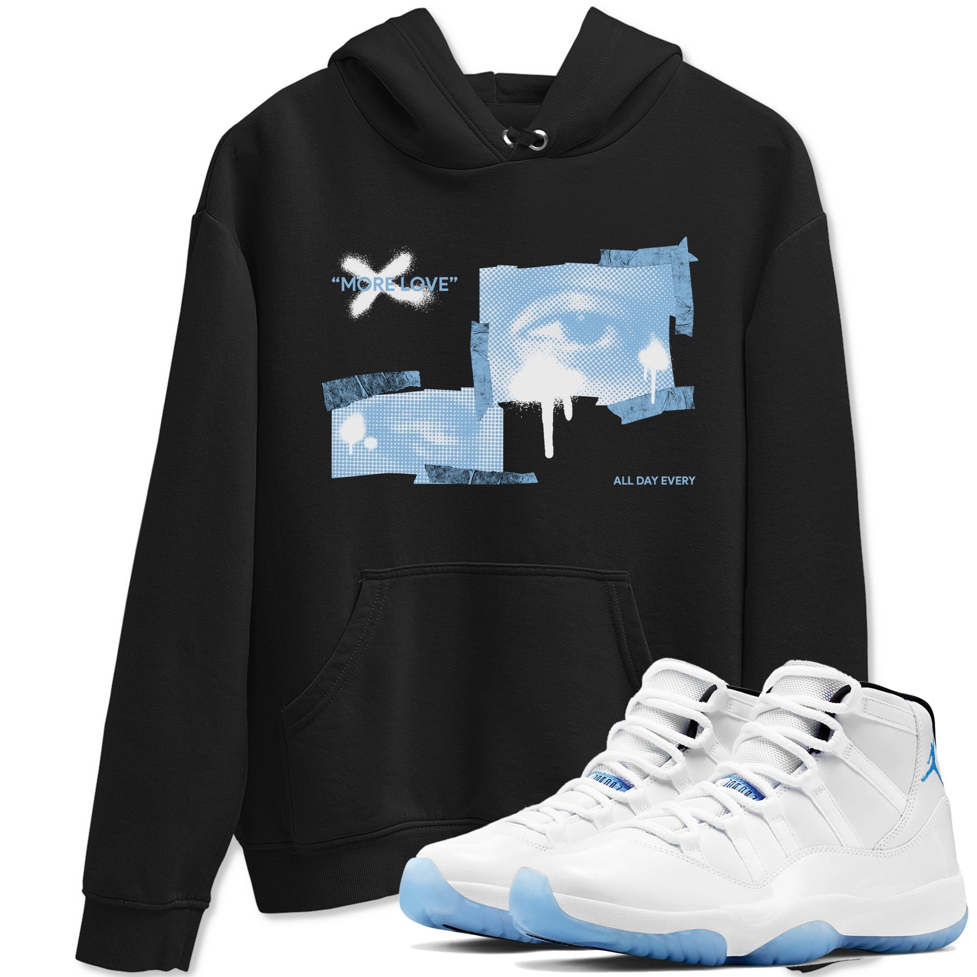 More Love snkmatch Tees - Air Jordan 11 Legend Blue