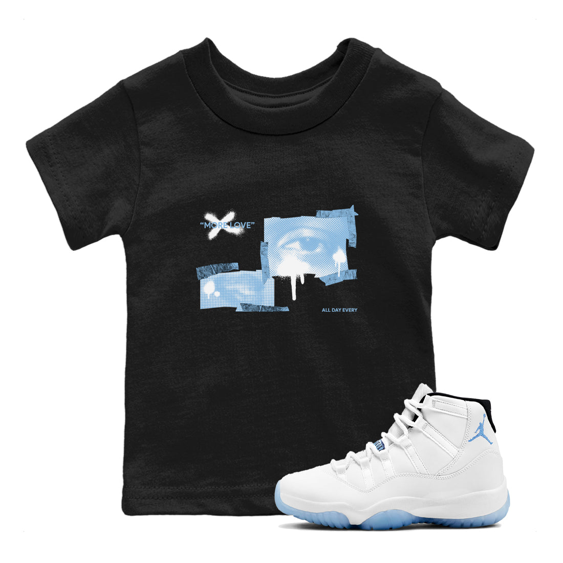 More Love snkmatch Tees Kids - Air Jordan 11 Legend Blue