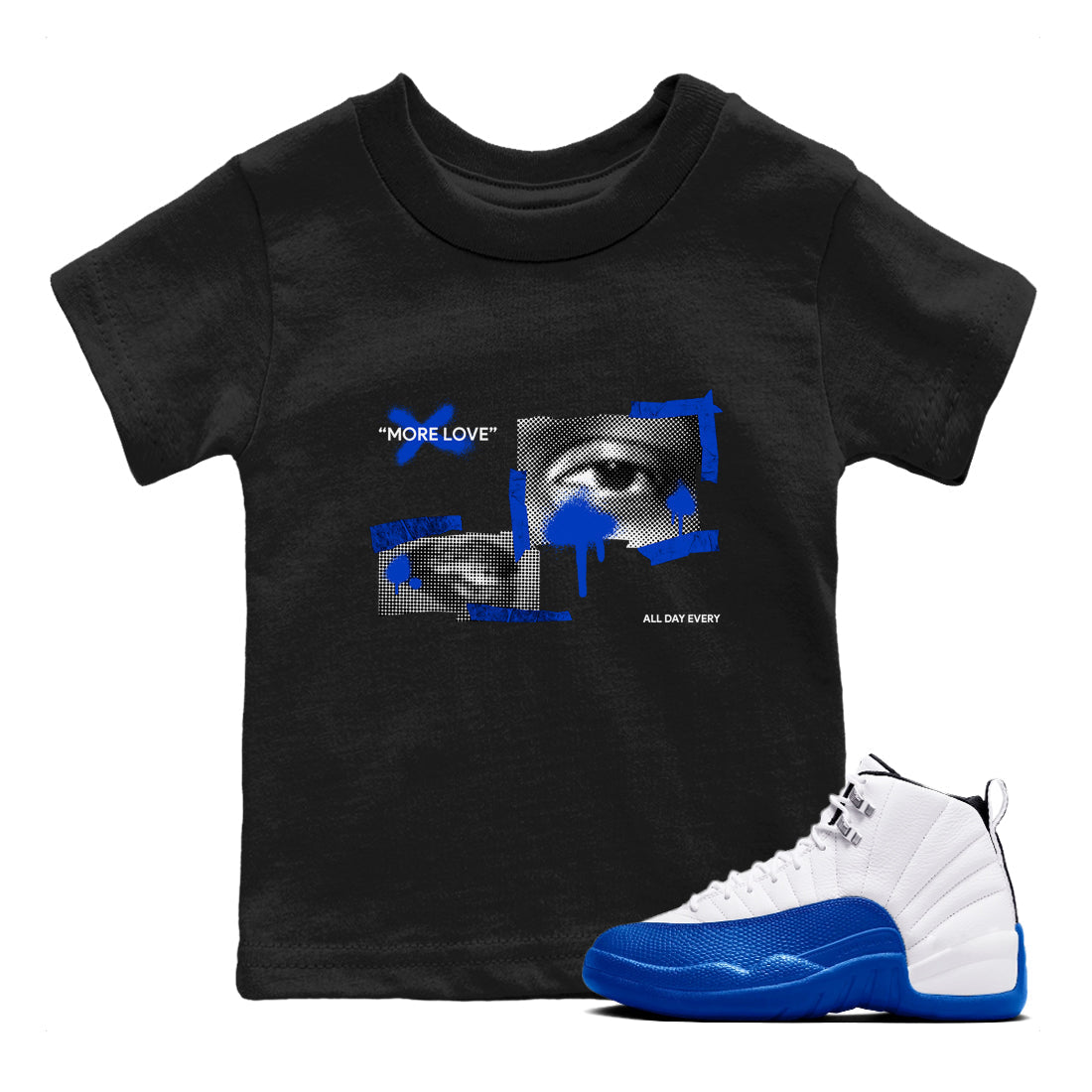 More Love snkmatch Tees Kids - Air Jordan 12 Blueberry