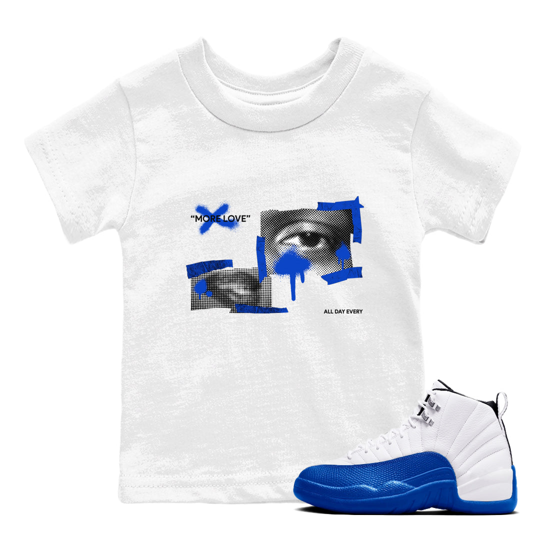 More Love snkmatch Tees Kids - Air Jordan 12 Blueberry