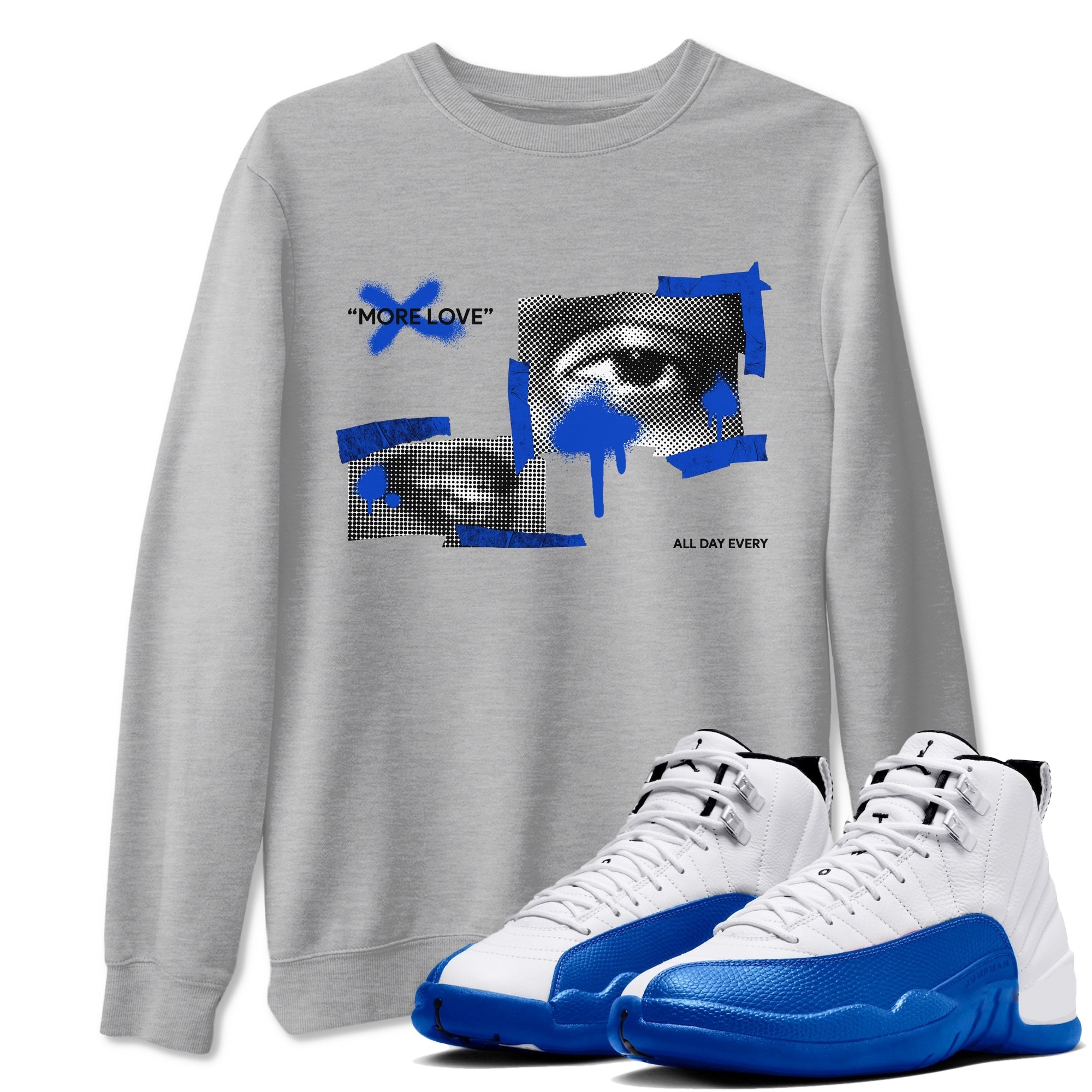 More Love snkmatch Tees - Air Jordan 12 Blueberry