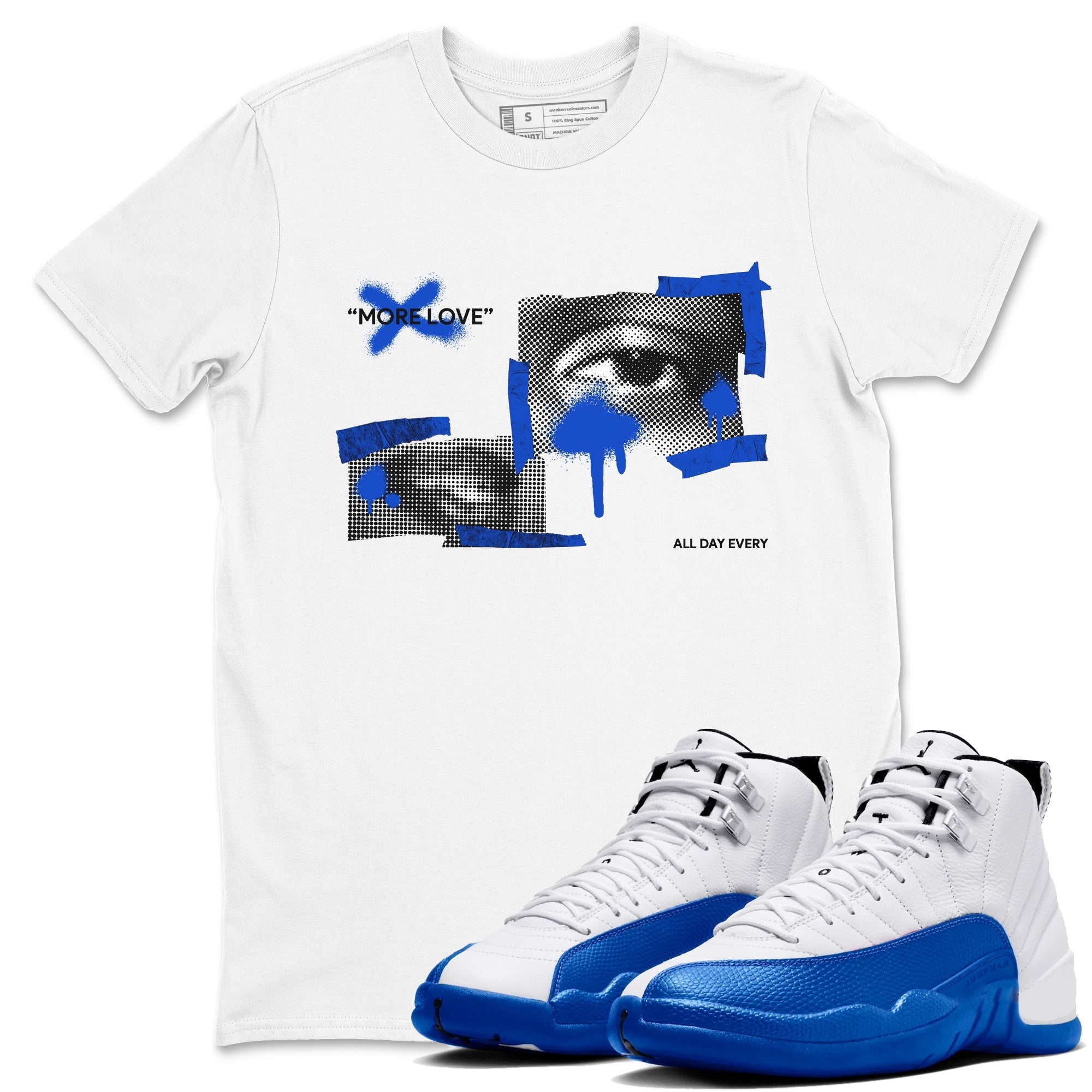 More Love snkmatch Tees - Air Jordan 12 Blueberry