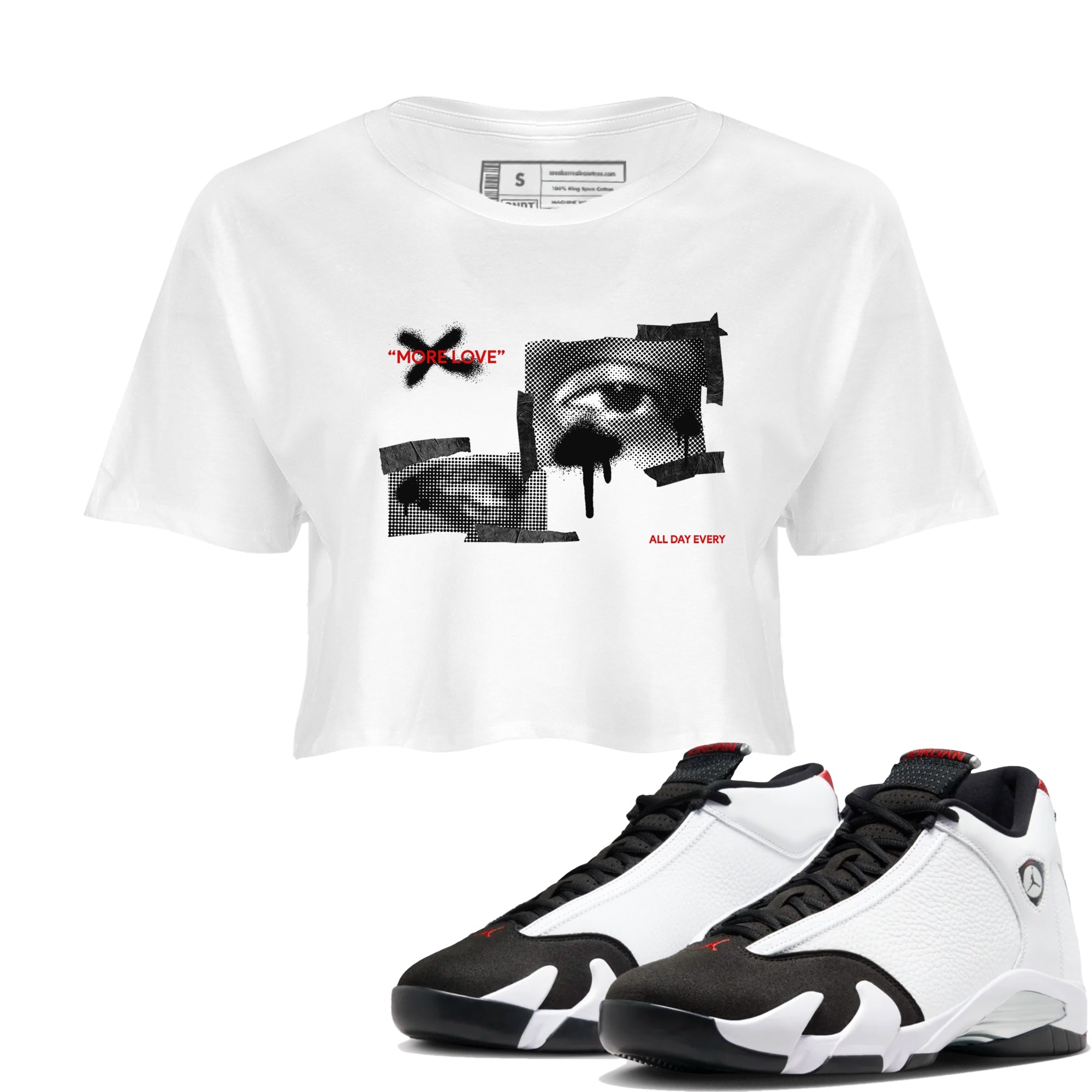 More Love snkmatch Women's Top - Air Jordan 14 Black Toe