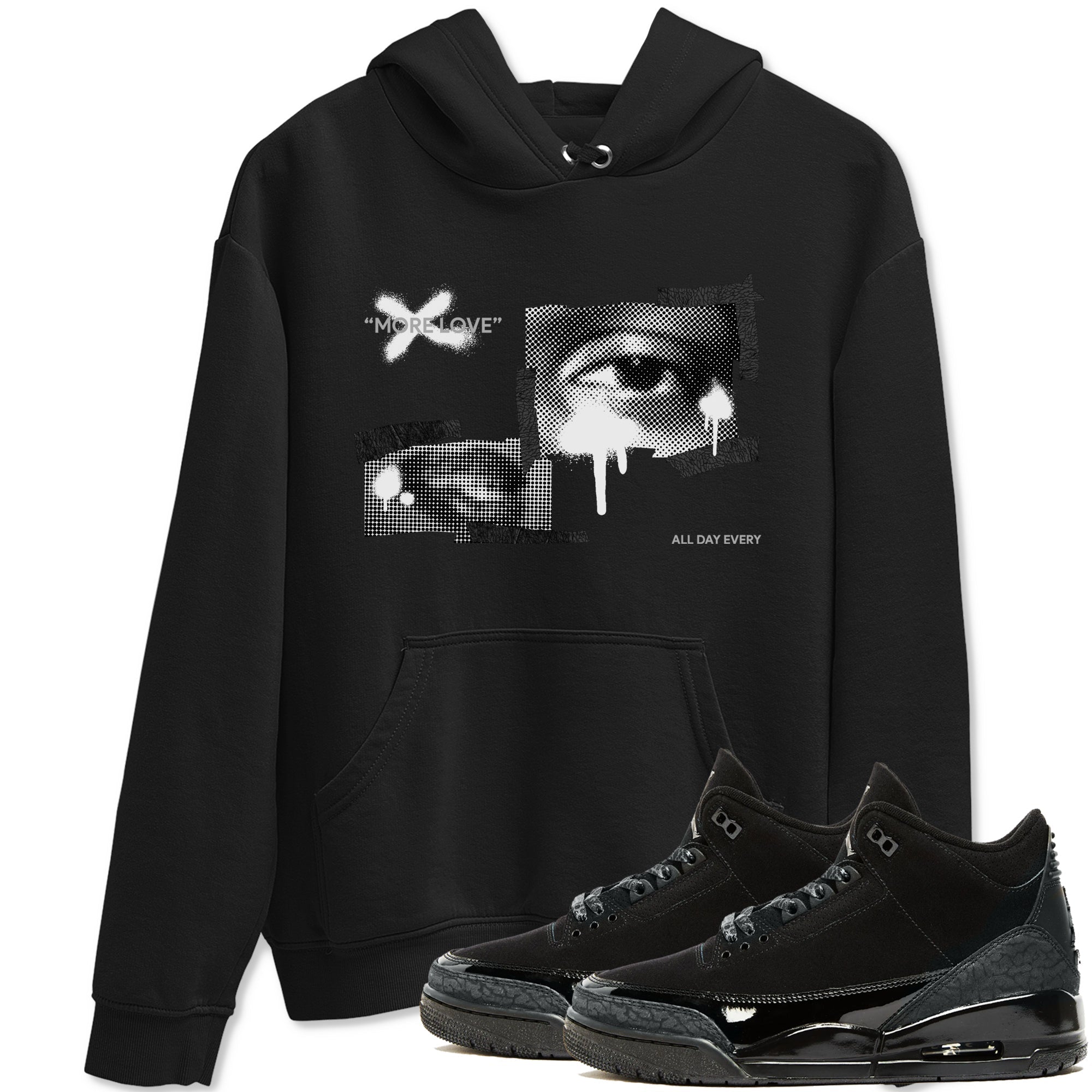 More Love snkmatch Tees - Air Jordan 3 Black Cat