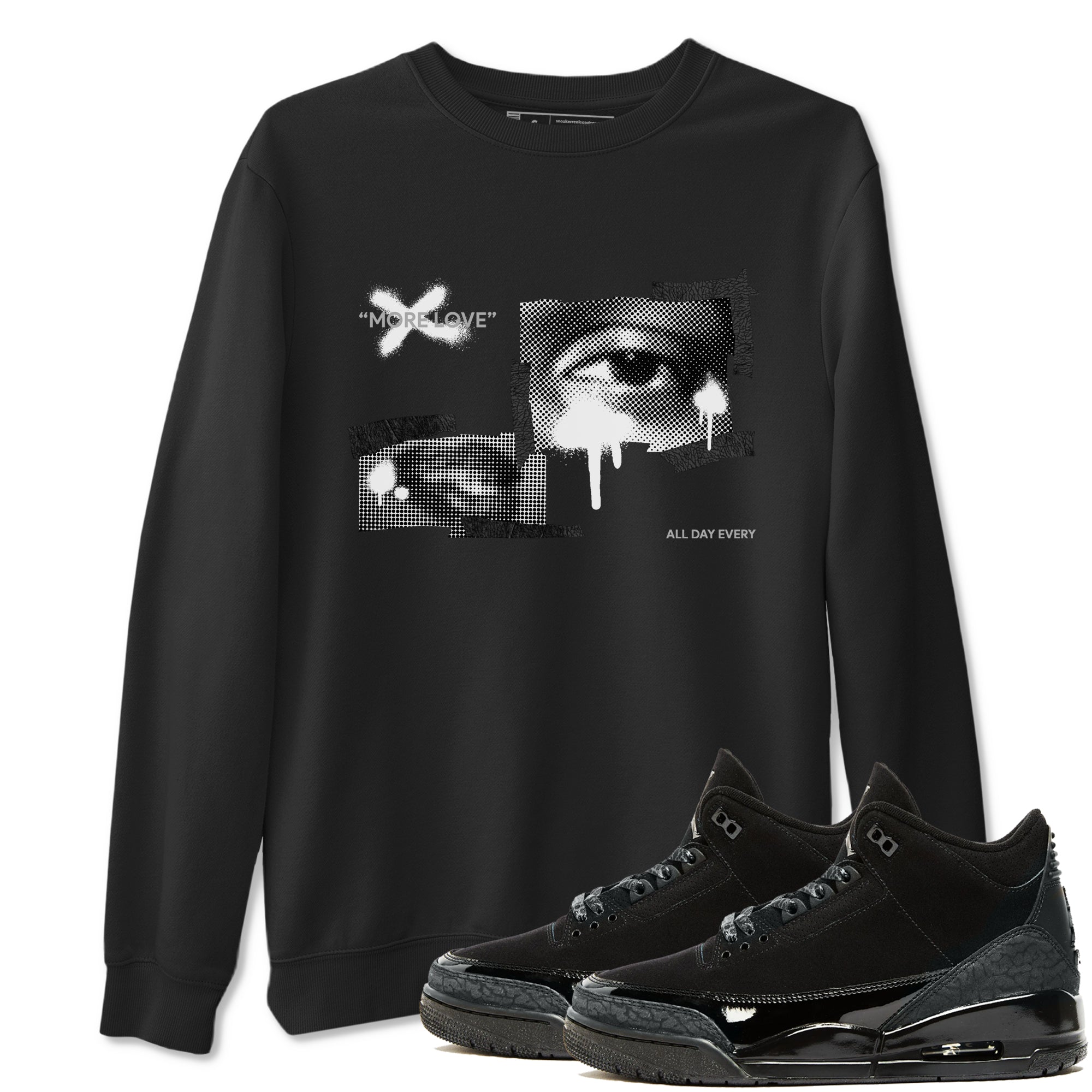 More Love snkmatch Tees - Air Jordan 3 Black Cat