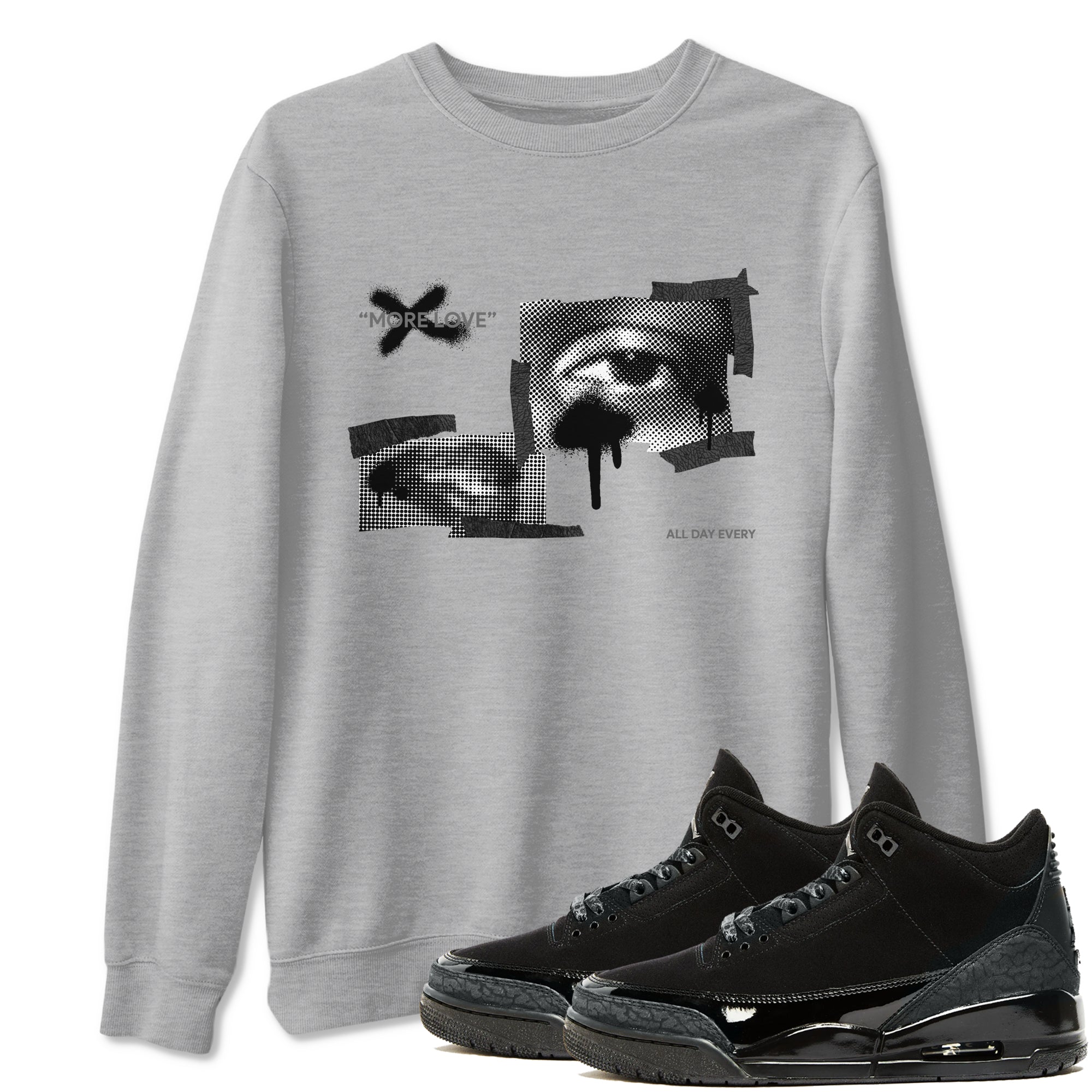 More Love snkmatch Tees - Air Jordan 3 Black Cat