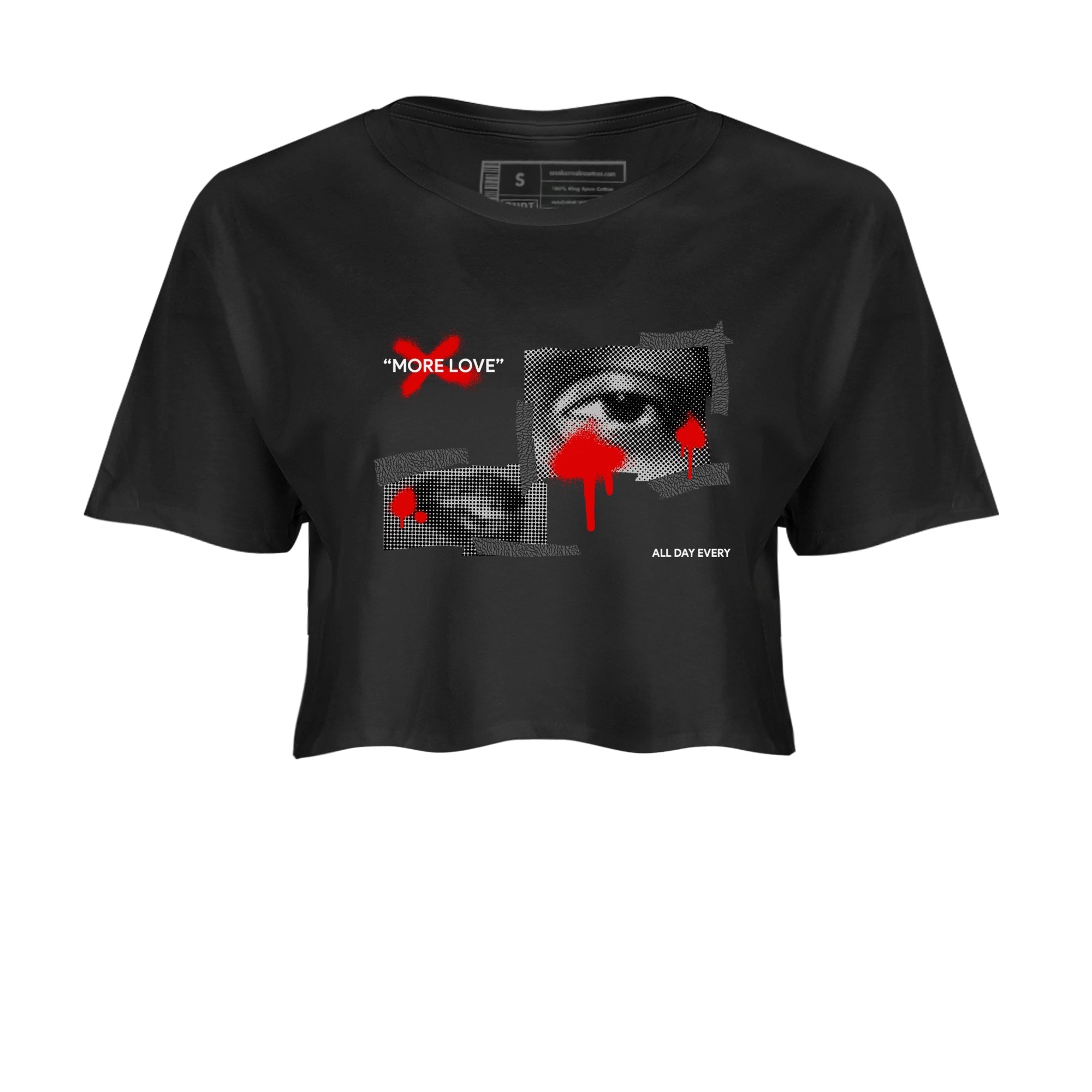 More Love snkmatch Women's Top - Air Jordan 3 Black Cement